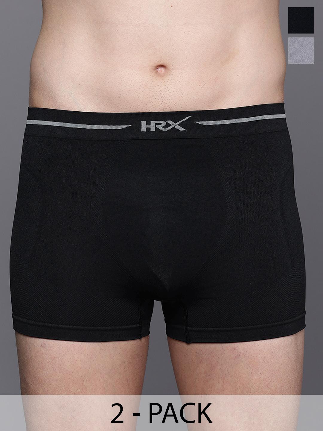 Buy HRX By Hrithik Roshan Men Pack Of 2 Seamless Trunks HRX_SS24_M_TK_KY_6322_02 A -  - Apparel for Men