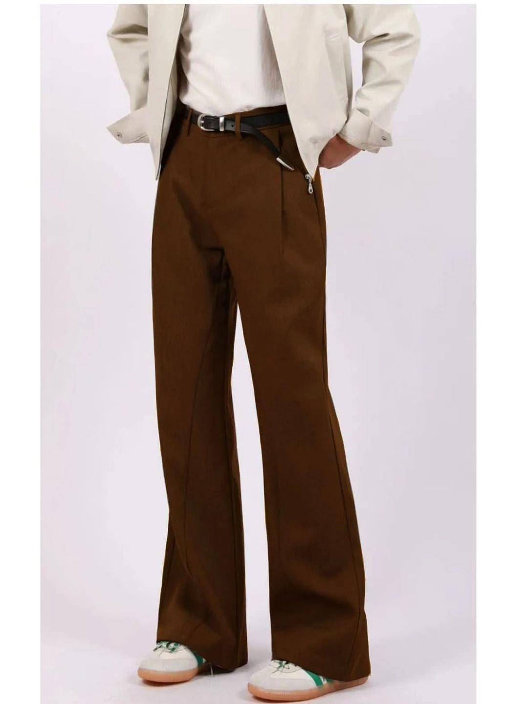 Off Duty India Men Bootcut Mid-Rise Trousers - Image 1