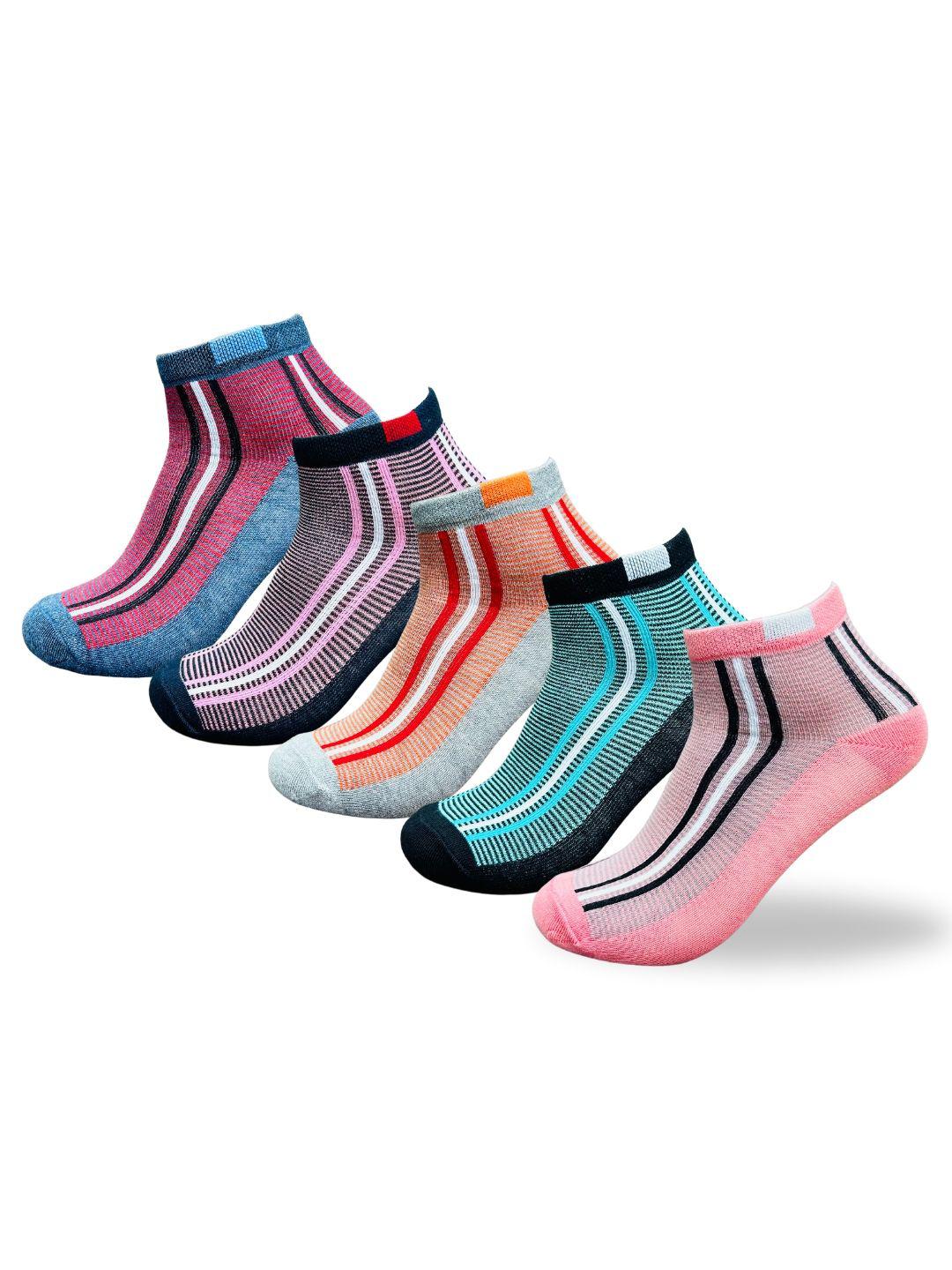 Buy DressBerry Women Pack Of 5 Assorted Ankle Length Socks - - Accessories for Women
