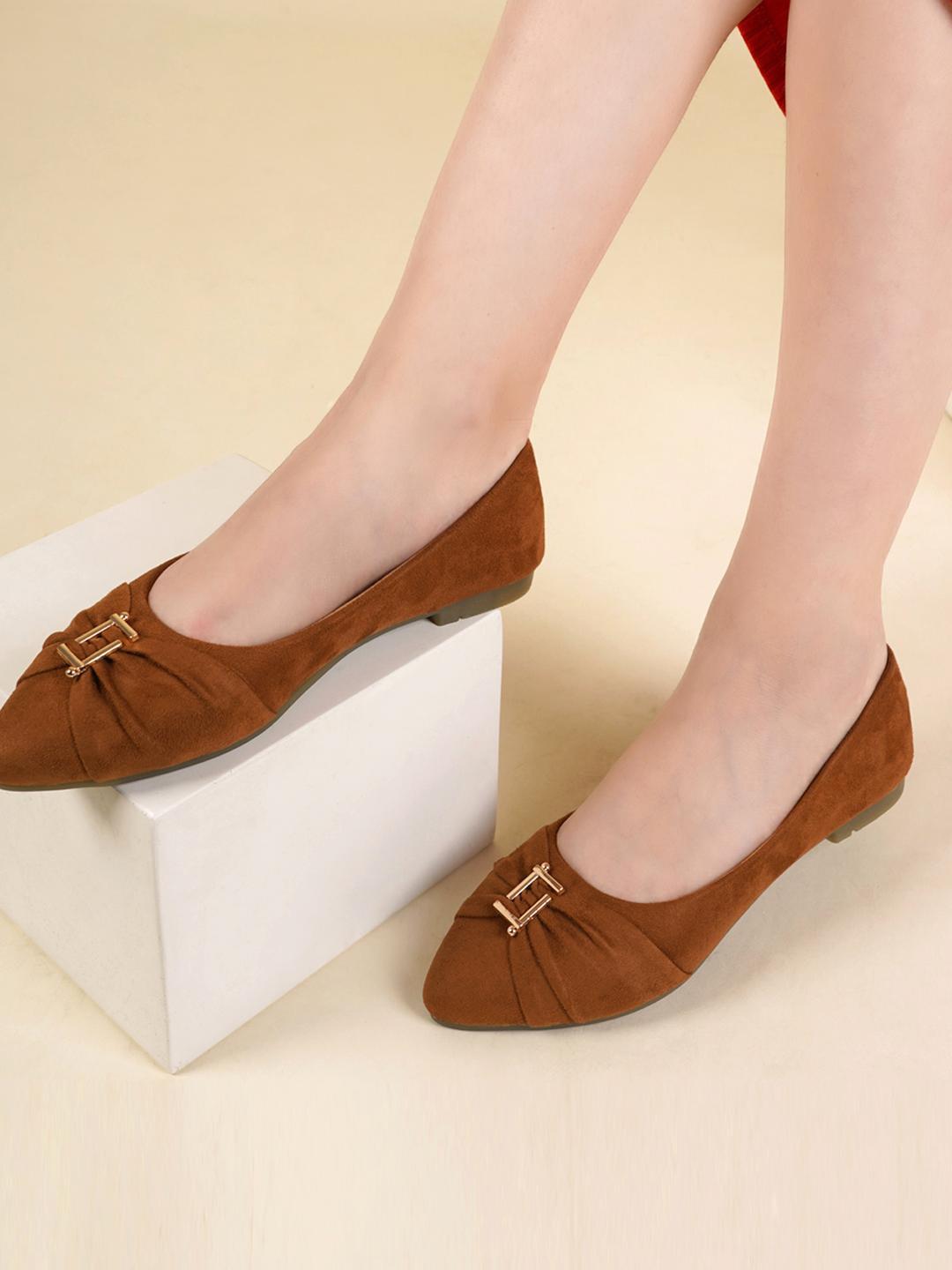 Buy DressBerry Women Textured Ballerinas -  - Footwear for Women