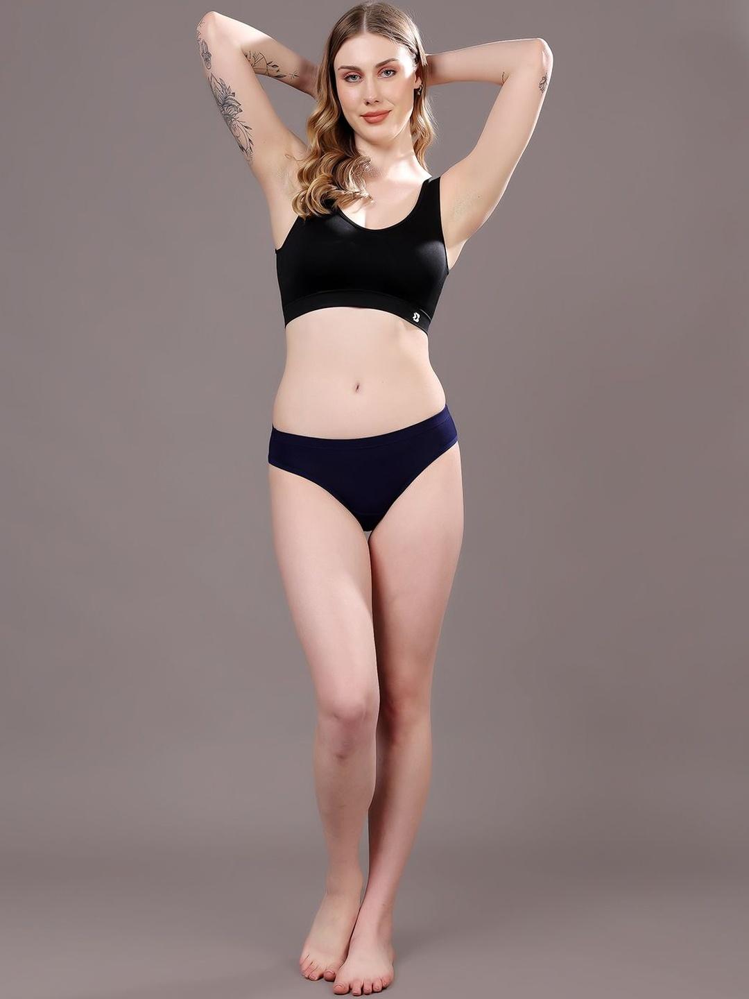 Buy Dressberry Pack Of 3 Women Mid Rise Micro Modal Basic Briefs - - Apparel for Women