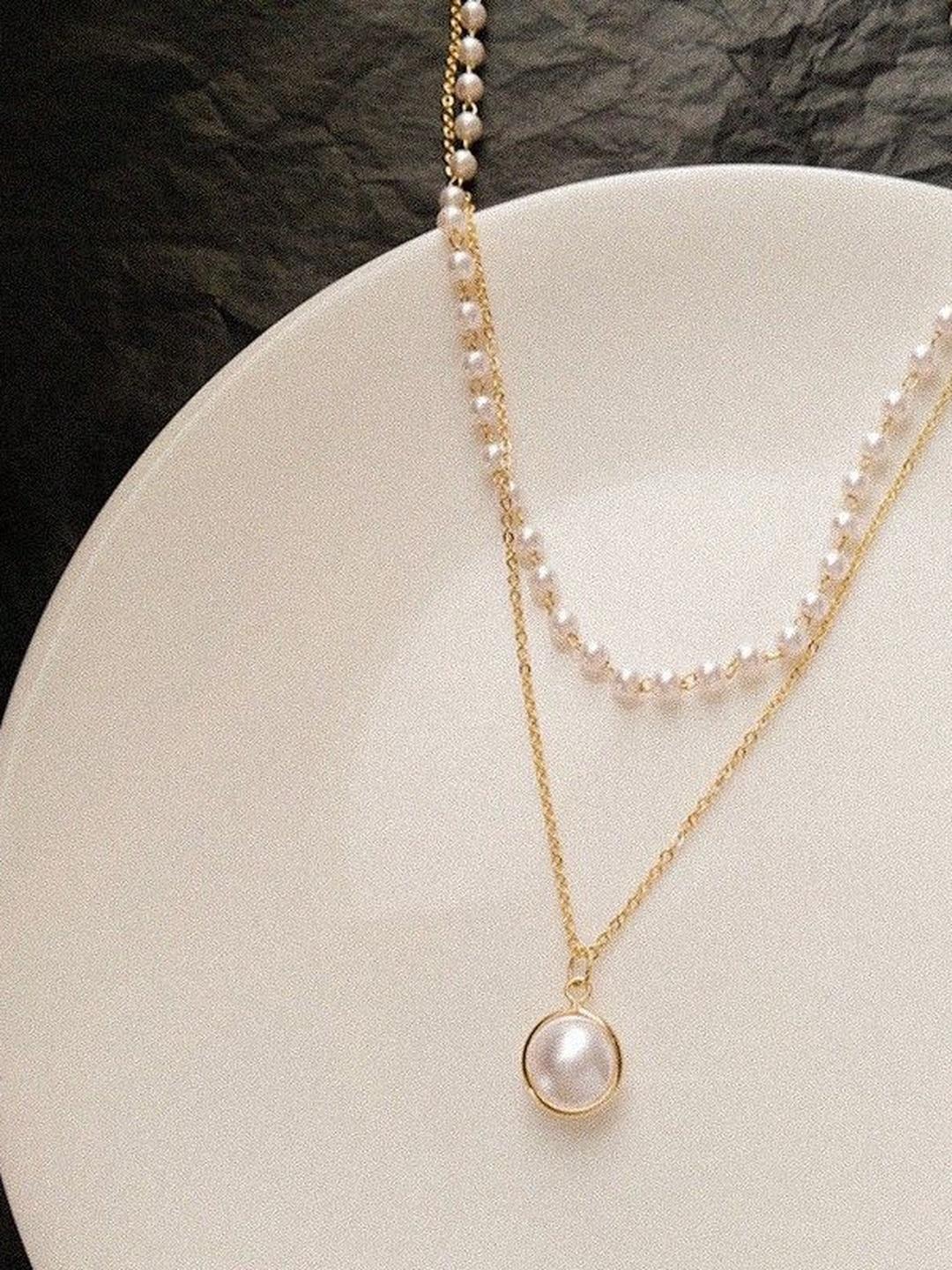 Buy DressBerry Gold Plated Layered Necklace - - Accessories for Women