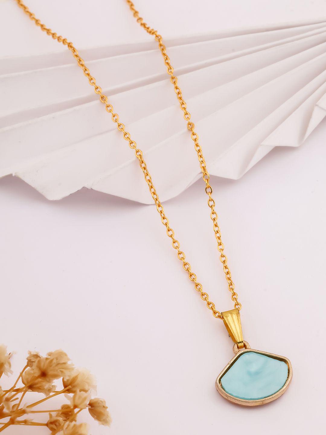 Buy DressBerry Gold Plated Contemporary Pendants With Chains - - Accessories for Women