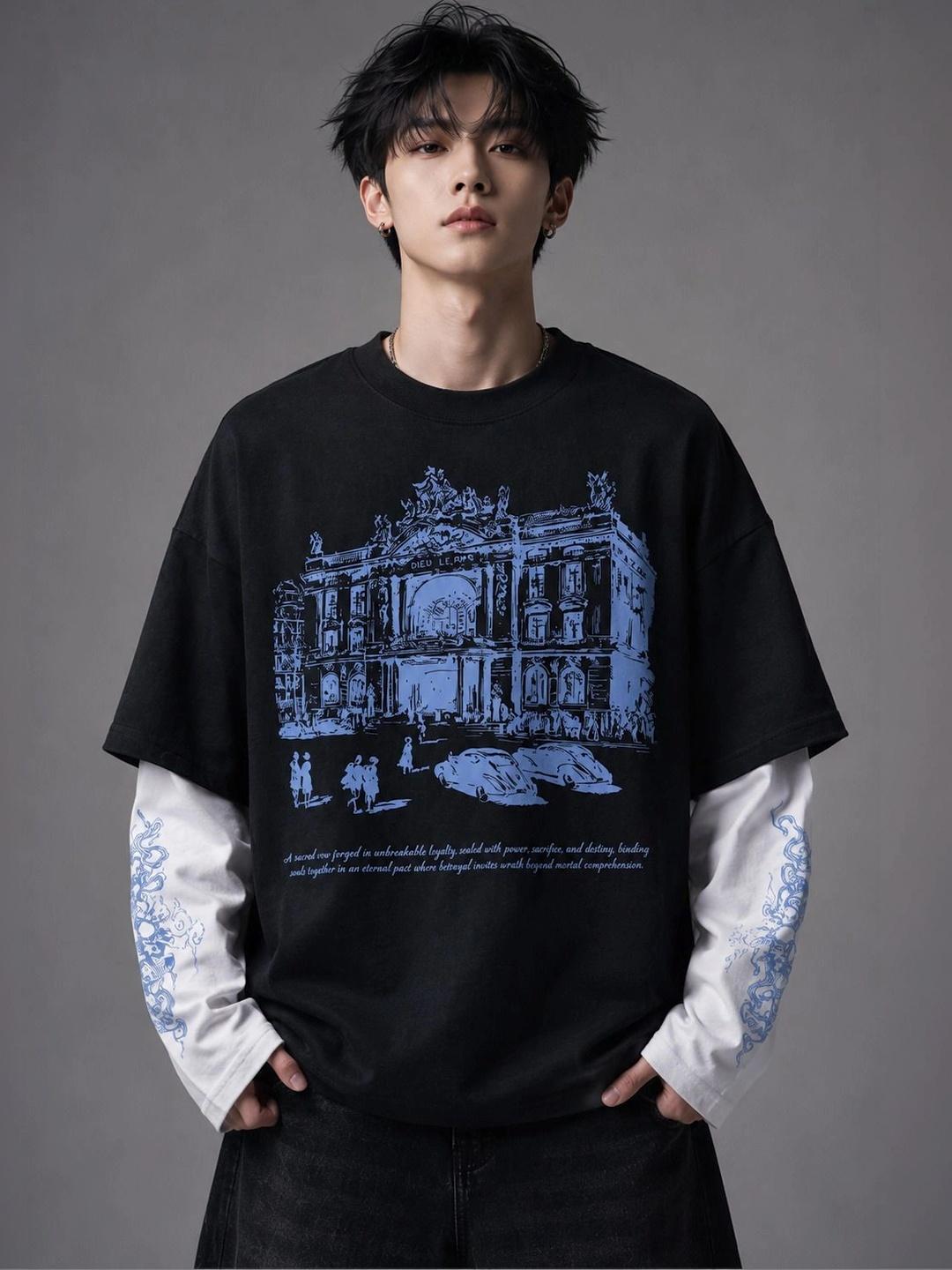 Hauntrex Blood Oath Long Sleeve Oversized Tee