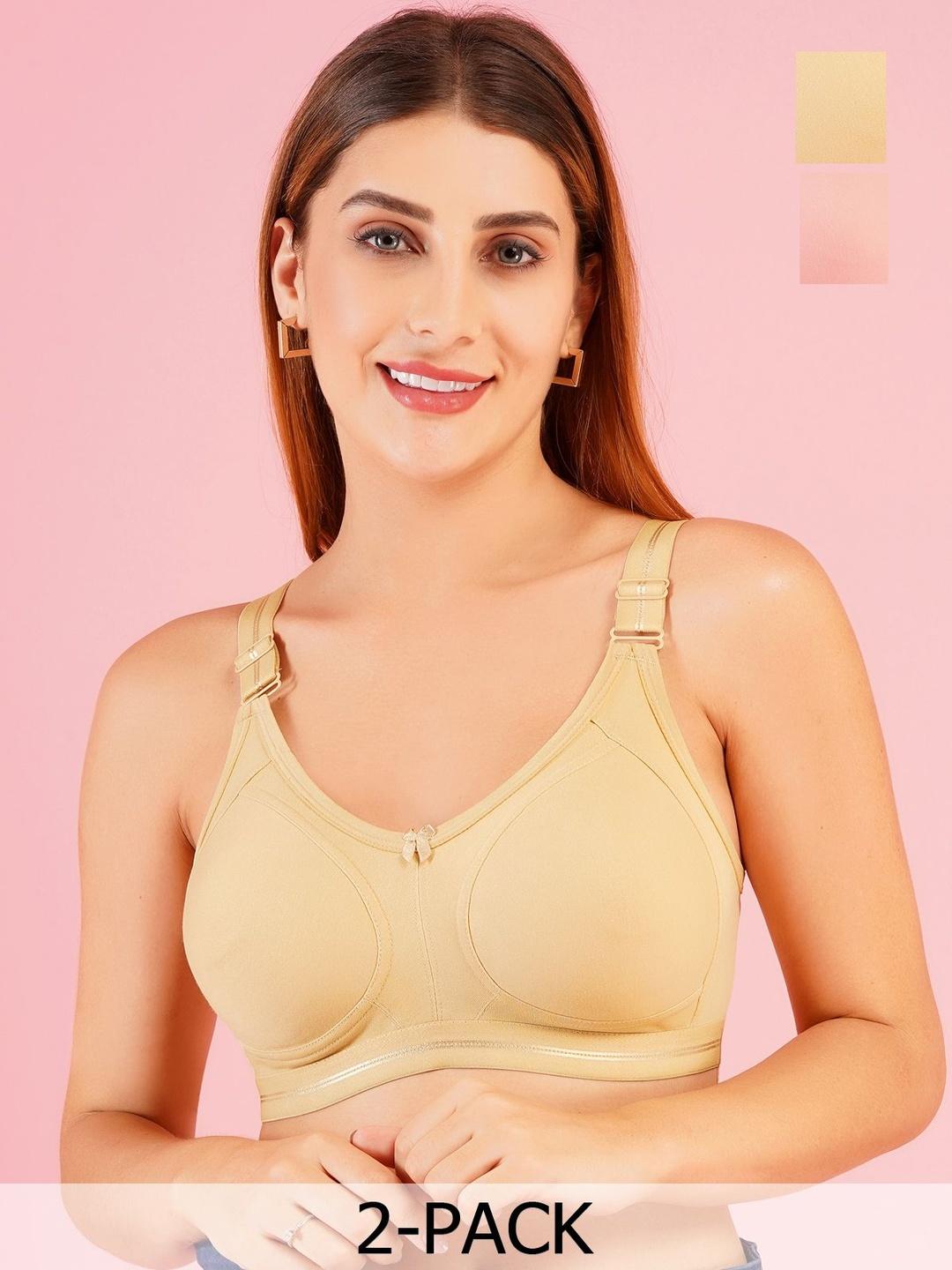 Buy DressBerry Women Pack Of 2 Full Coverage Cotton Bra - - Apparel for Women