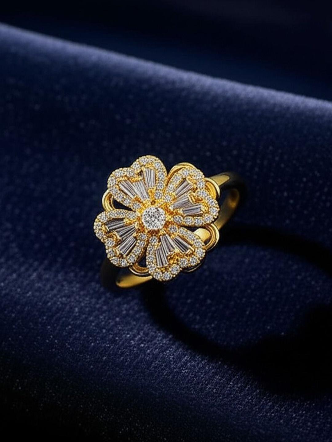Buy DressBerry Stone Studded Adjustable Finger Ring - - Accessories for Women