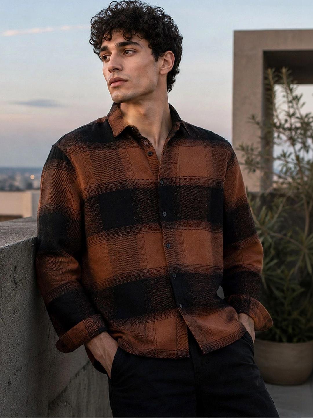 Buy CAHOOT Men Standard Tartan Checks Checked Casual Shirt - - Apparel for Men