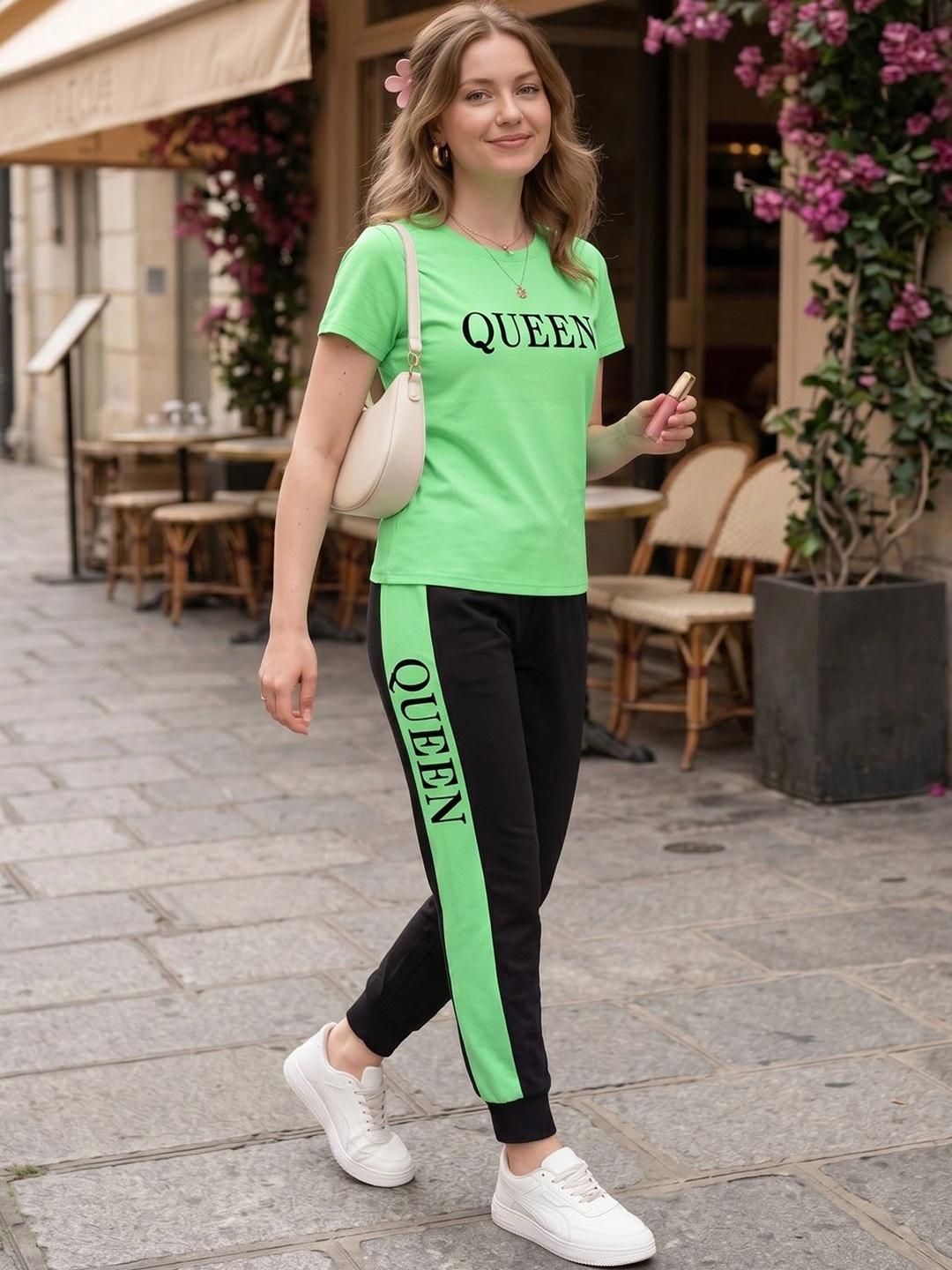 Buy Moda Rapido Printed T Shirt With Joggers -  - Apparel for Women