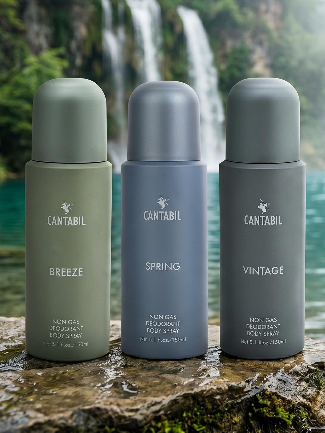 Buy Cantabil Unisex Set Of 3 Breeze Spring Vintage Long Lasting Deodorant   150 Ml Each -  - Personal Care for Unisex