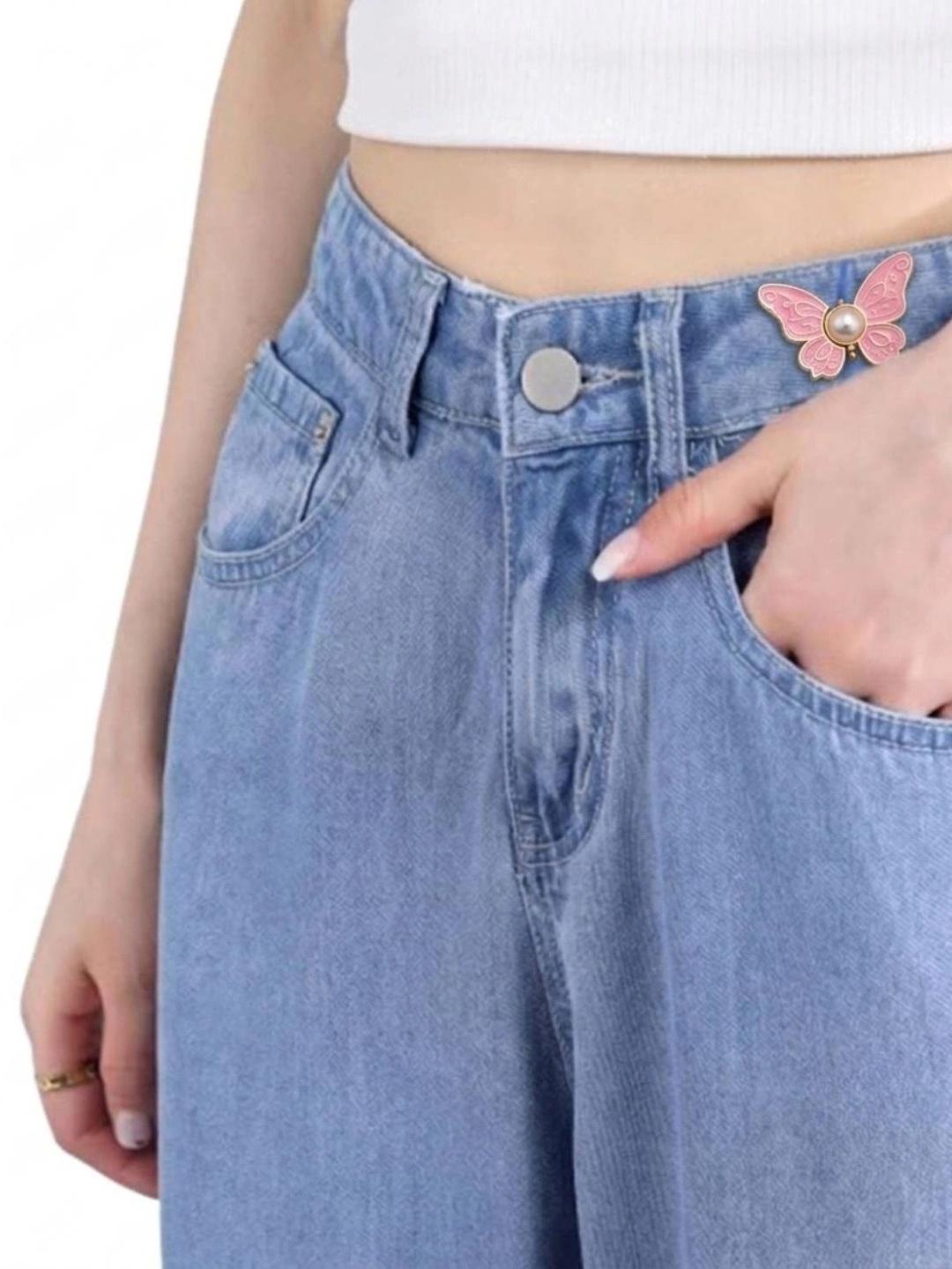 Buy Fabme Women Butterfly Button Reusable Metal Waist Tightener - - Apparel for Women