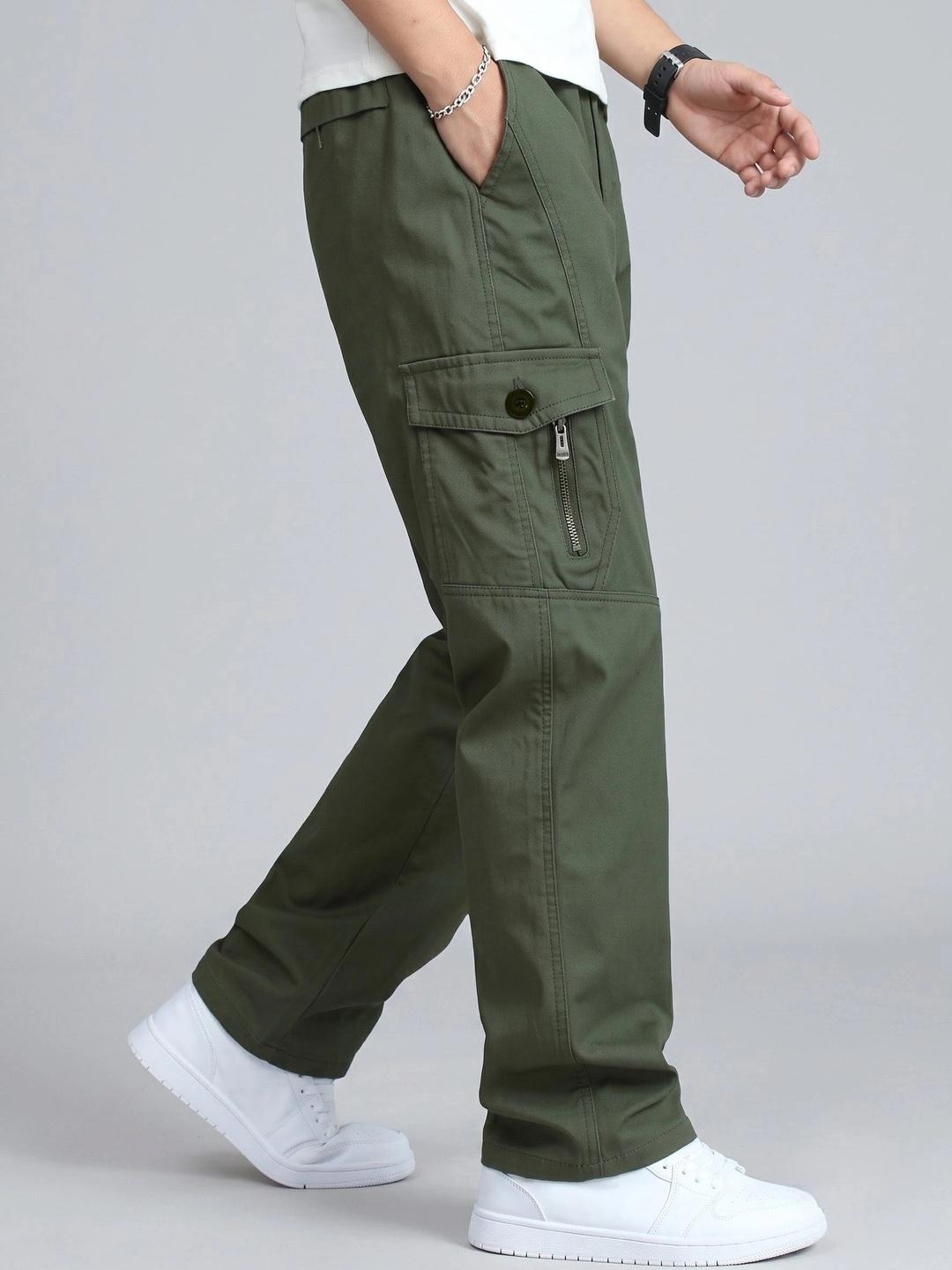 Mast & Harbour Men Classic Loose Fit Cargos Trousers - Image 1