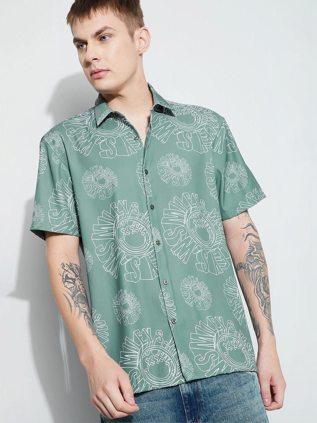 SmileyWorld Men Printed Casual Shirt