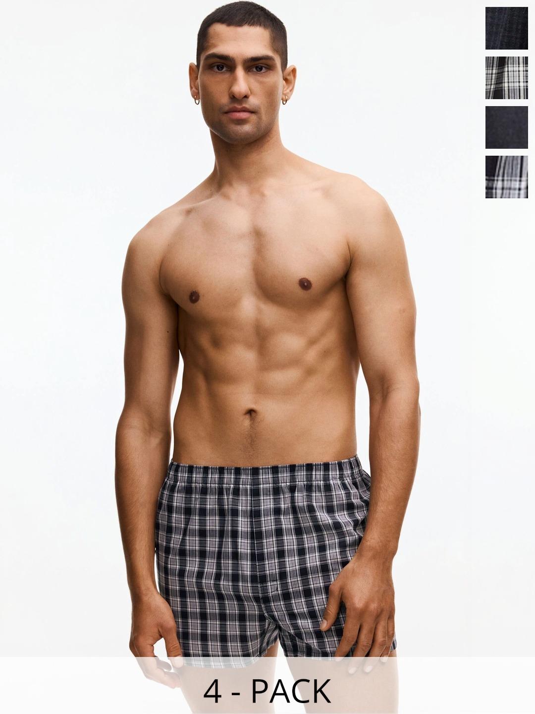 Buy H&M 4 Pack Woven Boxer Shorts -  - Apparel for Men