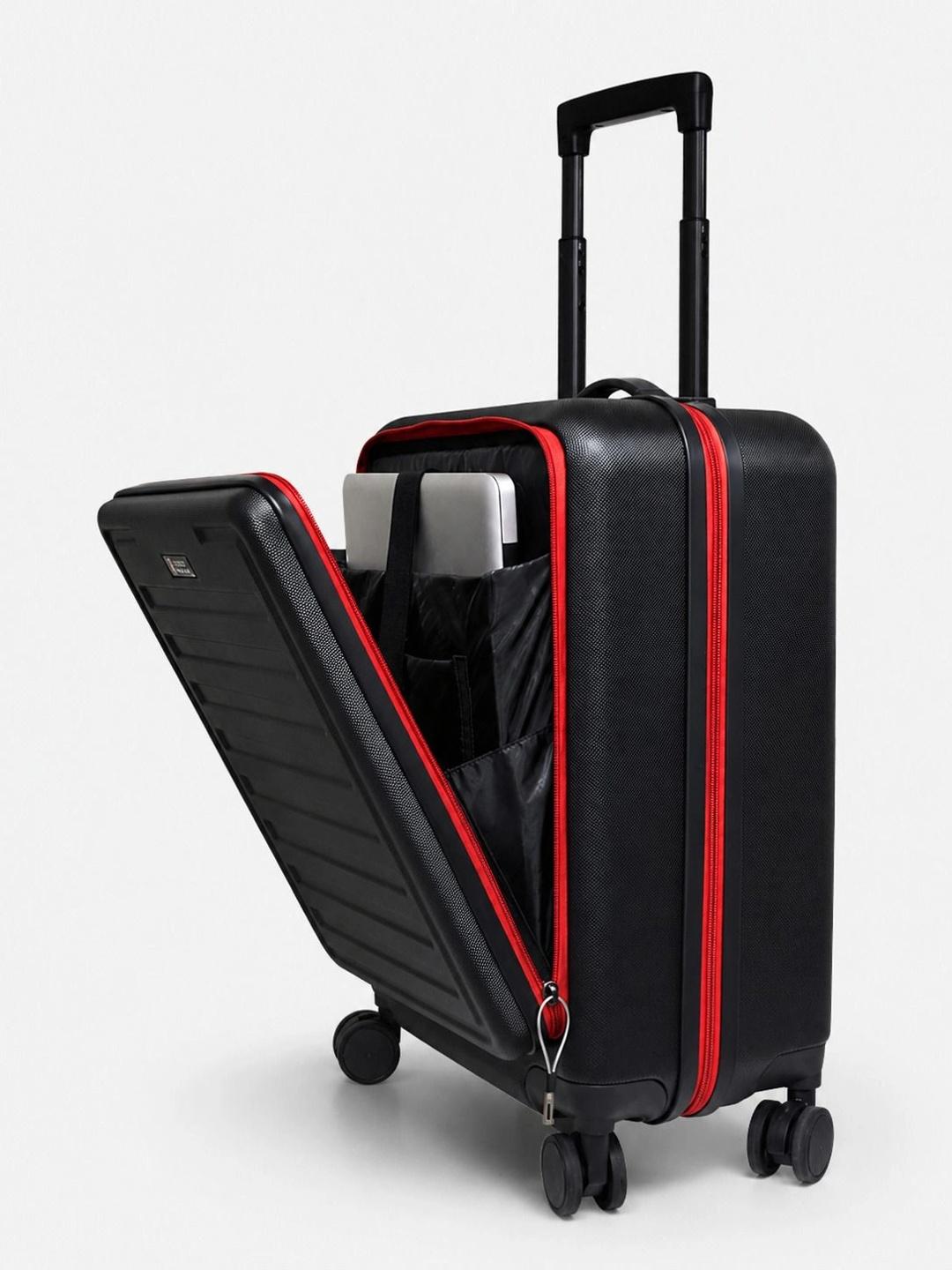 Buy SWISS MILITARY Primusplus Solid 360 Degree Rotation 8 Wheel Cabin Trolley Bag 52L - - Accessories for Unisex