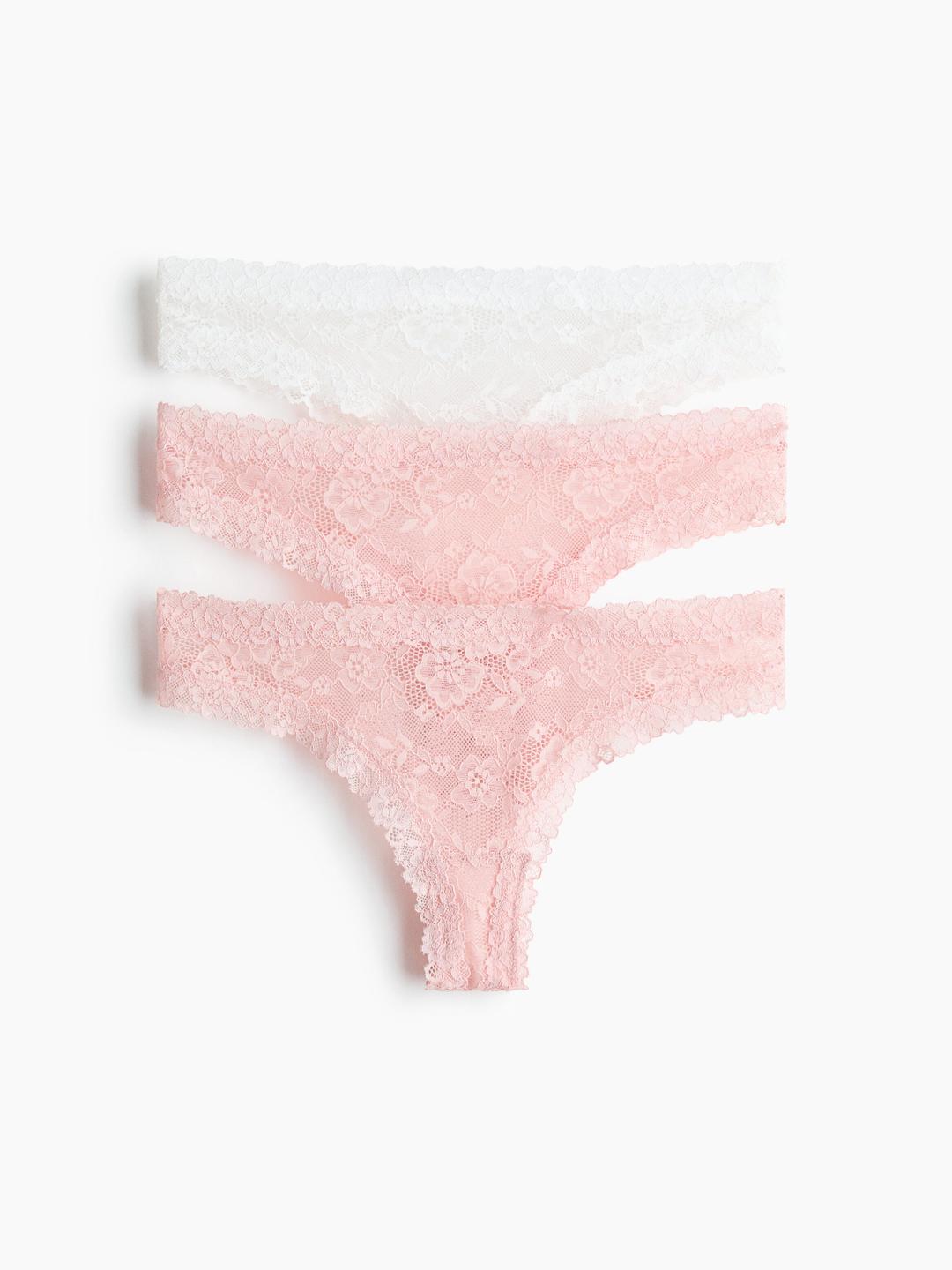 Buy H&M 3 Pack Lace Brazilian Briefs - Briefs for Women 42752583 | Myntra