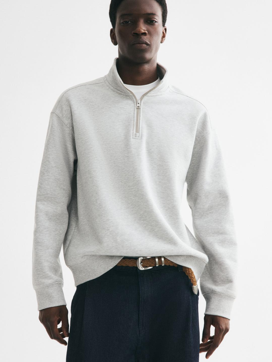 Buy H&M Loose Fit Zip Top Sweatshirt - - Apparel for Men