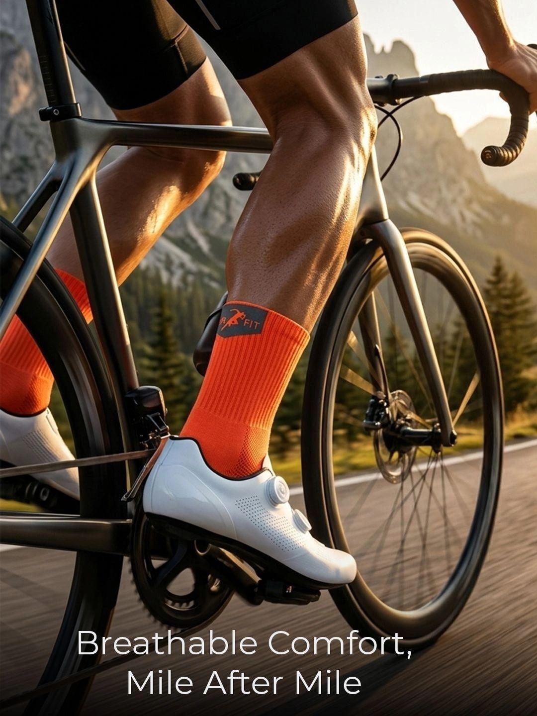 Buy HYPR FIT Unisex Pack Of 1 Nylon Running & Cycling Socks HeiQ Pure Anti Odour Socks - - Accessories for Unisex