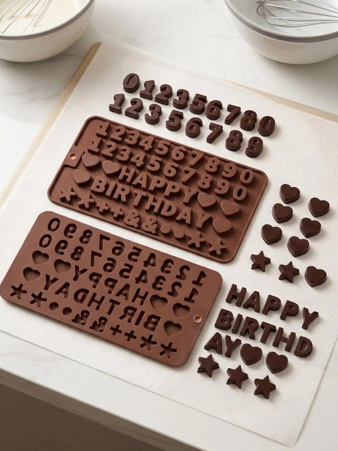 Buy Kuber Industries Brown Silicone Numerical Chocolate Mould - - Home for Unisex
