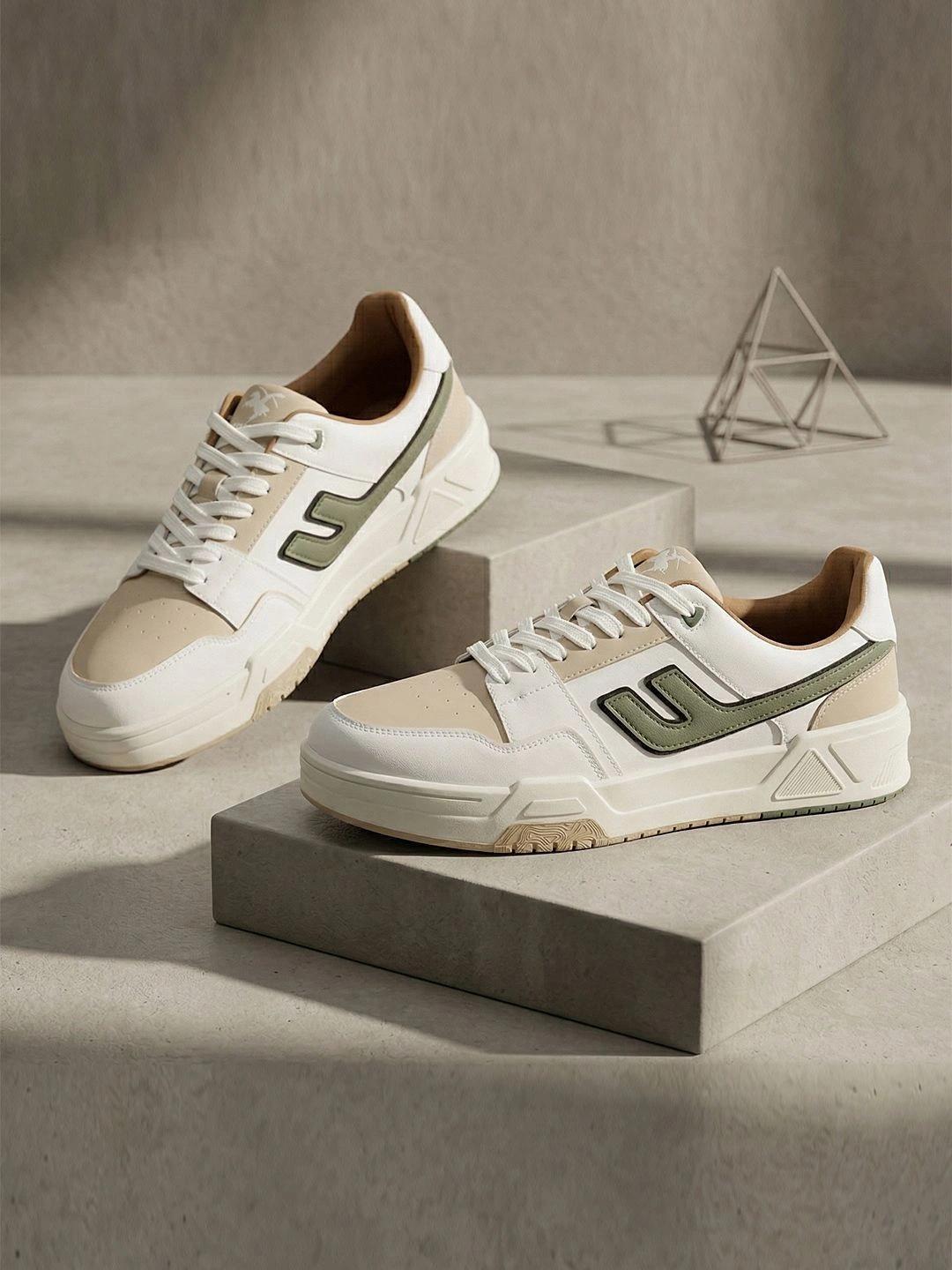 Cantabil Men Colourblocked PU Sneakers - Image 1