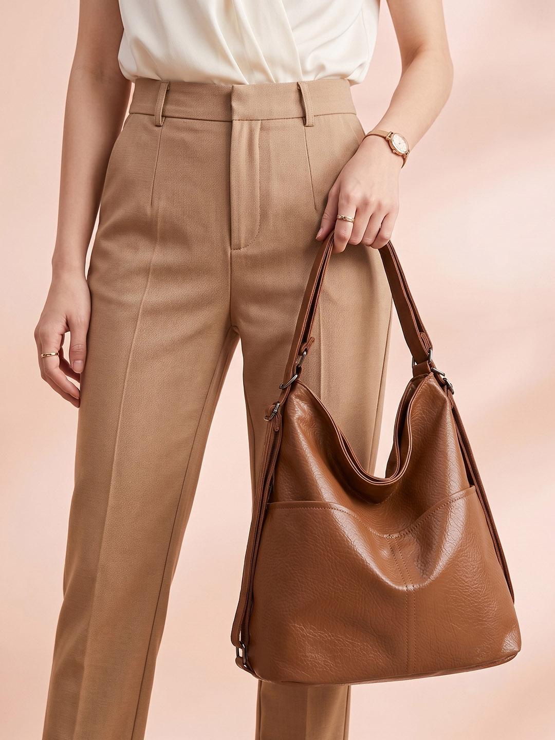 CORSICA PU Structured Shoulder Bag
