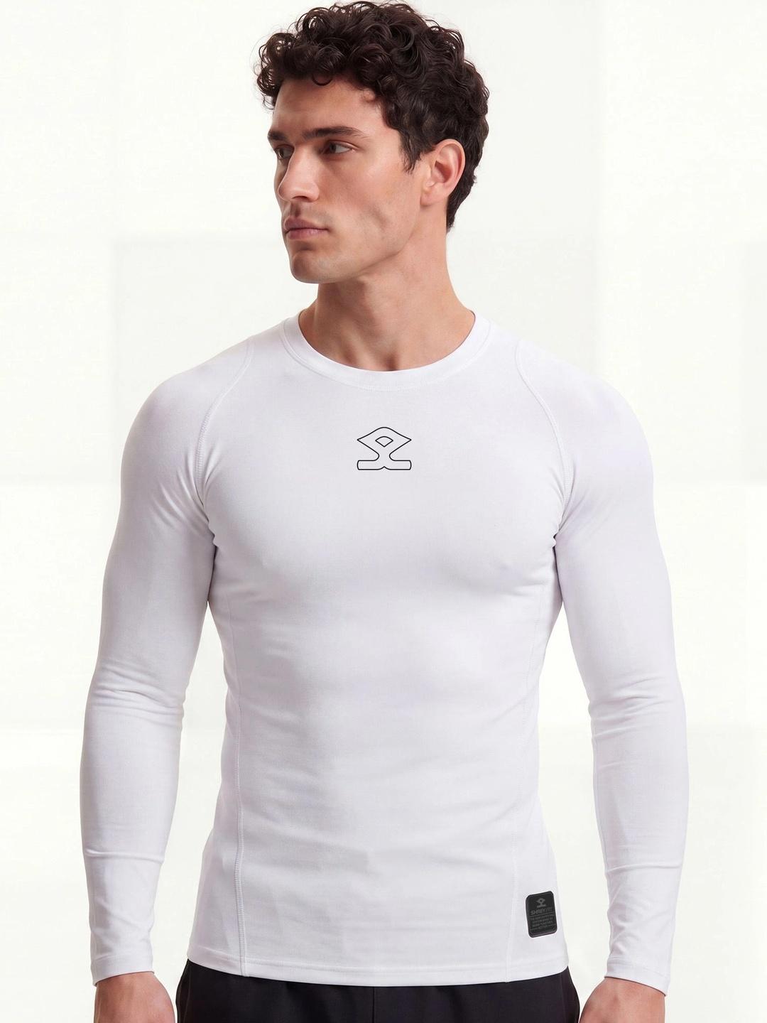 Shrey Long Sleeves Slim Fit Sports T-shirt - Image 1