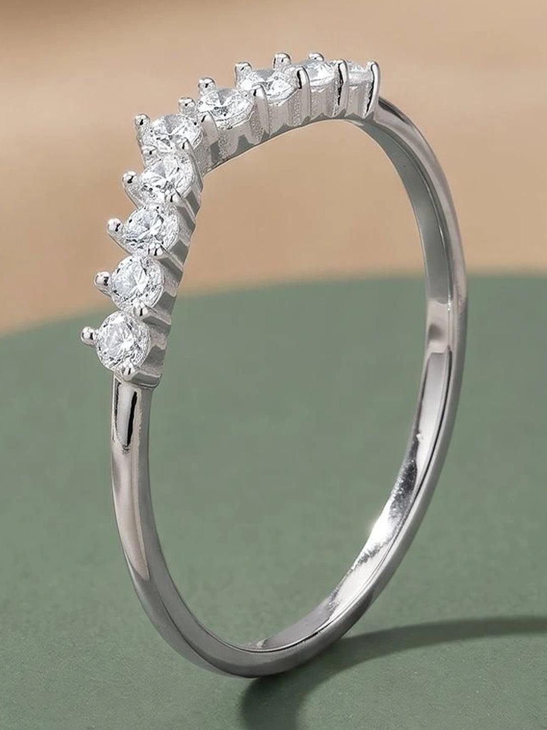 Buy GIVA Women Silver Cubic Zirconia Finger Ring - - Accessories for Women