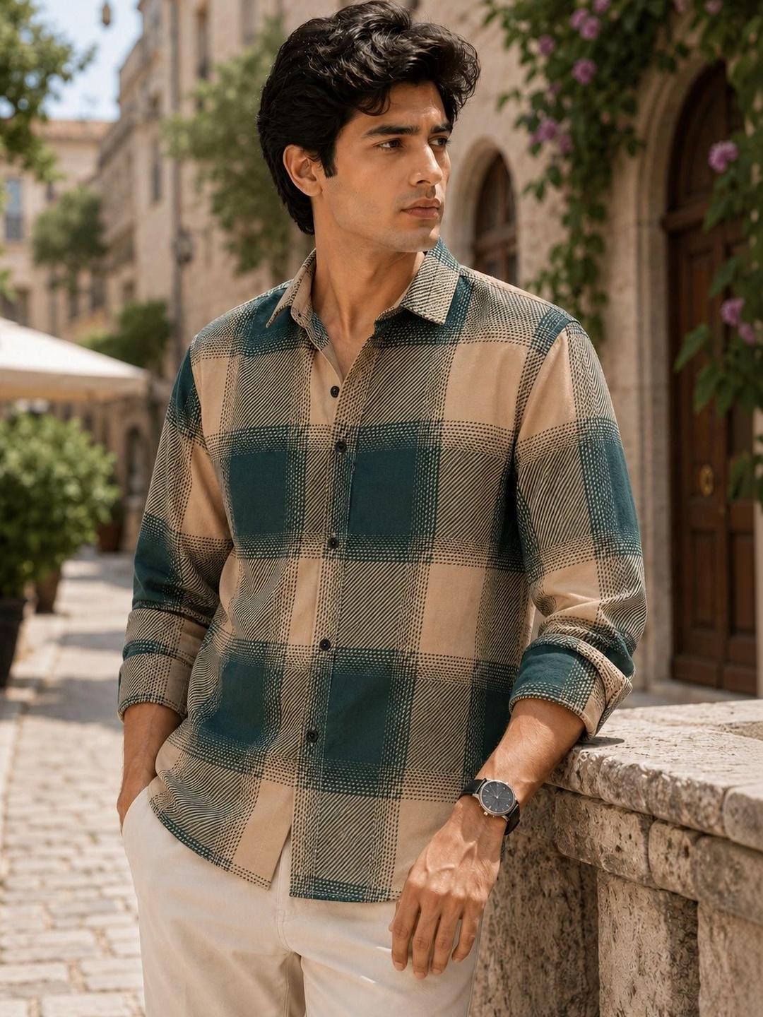 Blezza Men Buffalo Checks Casual Shirt