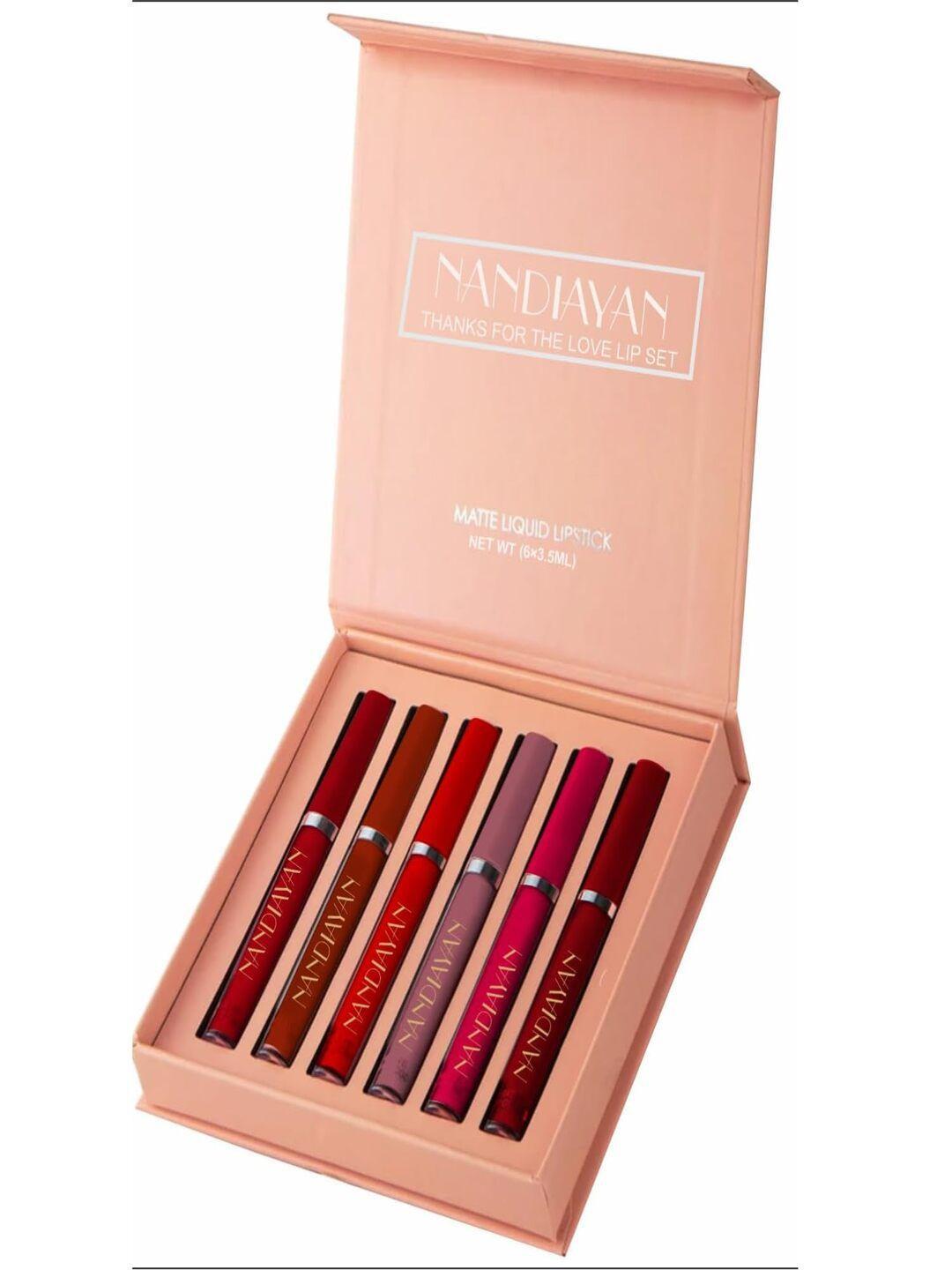 Buy Nandiayan Smudge Proof Liquid Lipstick Combo Pack Of 6 Matte Finish Shades  3.5 Ml Each -  - Personal Care for Unisex