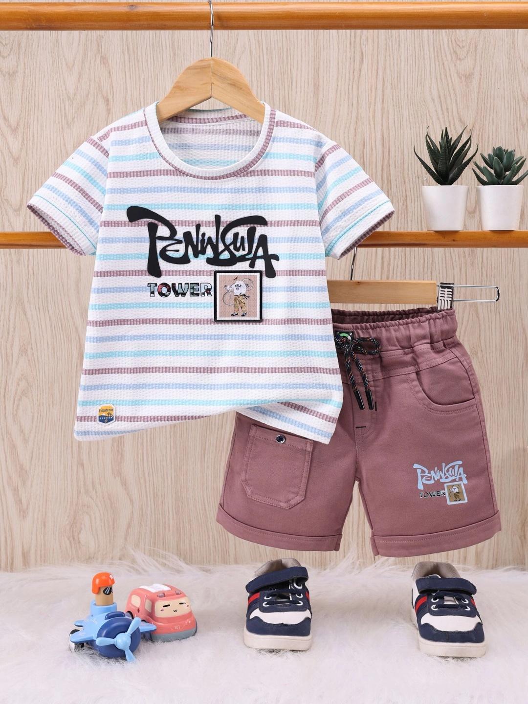 Buy Toonyport Boys Striped T Shirt With Shorts -  - Apparel for Boys