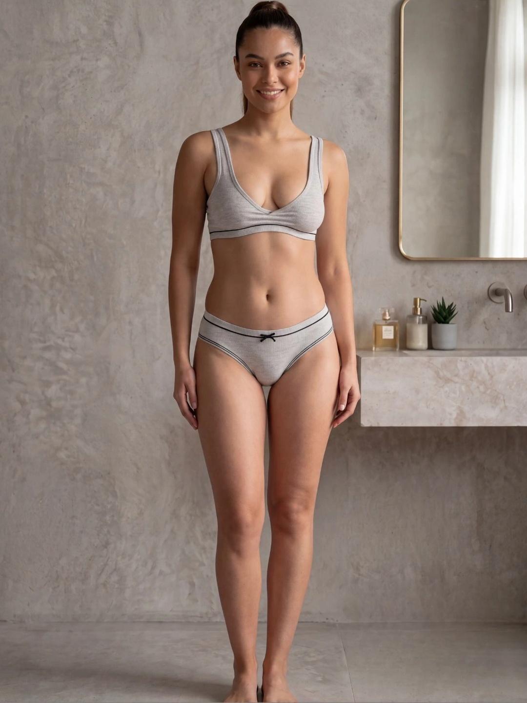 Buy Roadster Women Pack Of 3 Self Design Seamless Bikini -  - Apparel for Women