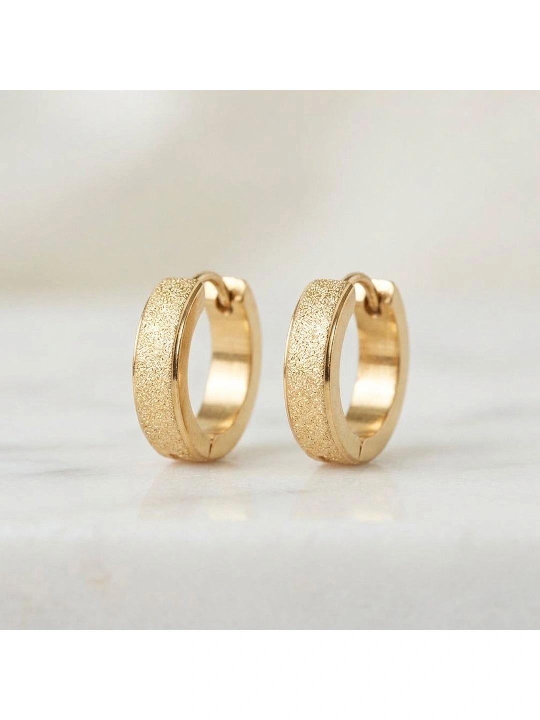Buy SALTY Contemporary Hoop Golden Earrings - - Accessories for Men
