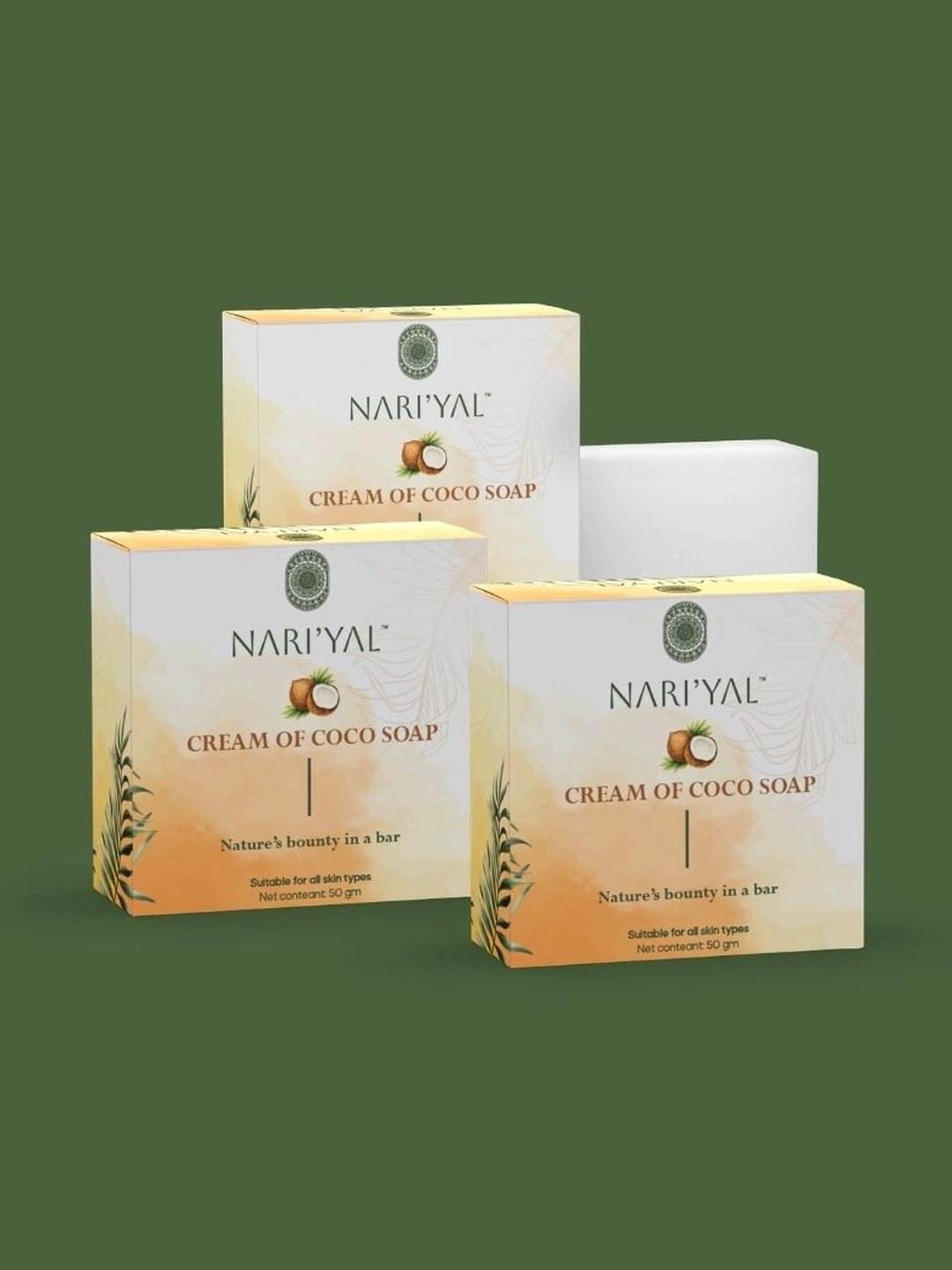 Buy NARIYAL Set Of 3 Cream Of Coco Soap With De Tan Properties  50g Each -  - Personal Care for Unisex