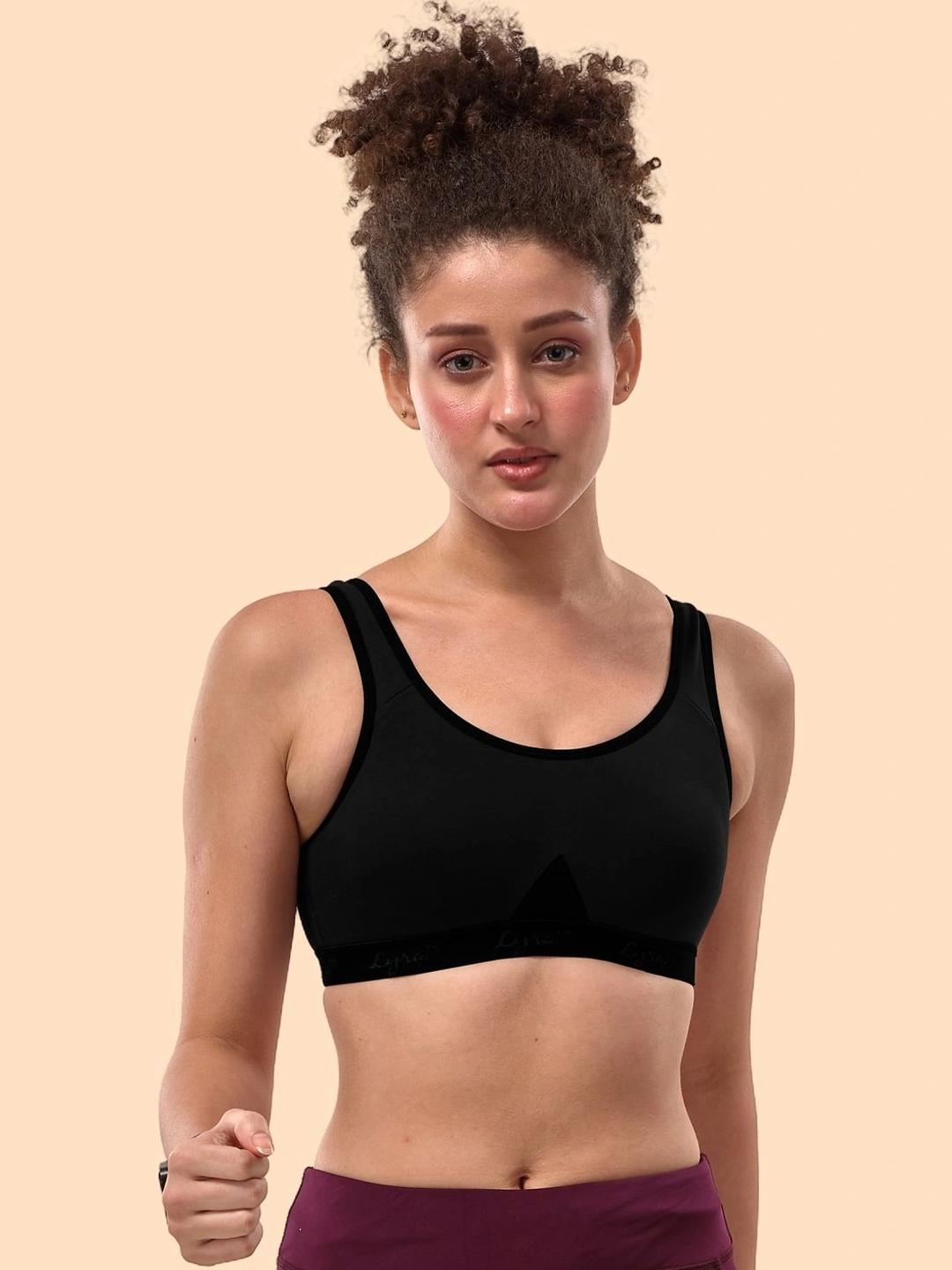 Buy LYRA Pack Of 2 Combed Cotton Sweat Absorbent Stretchable Sports Bra - - Apparel for Women