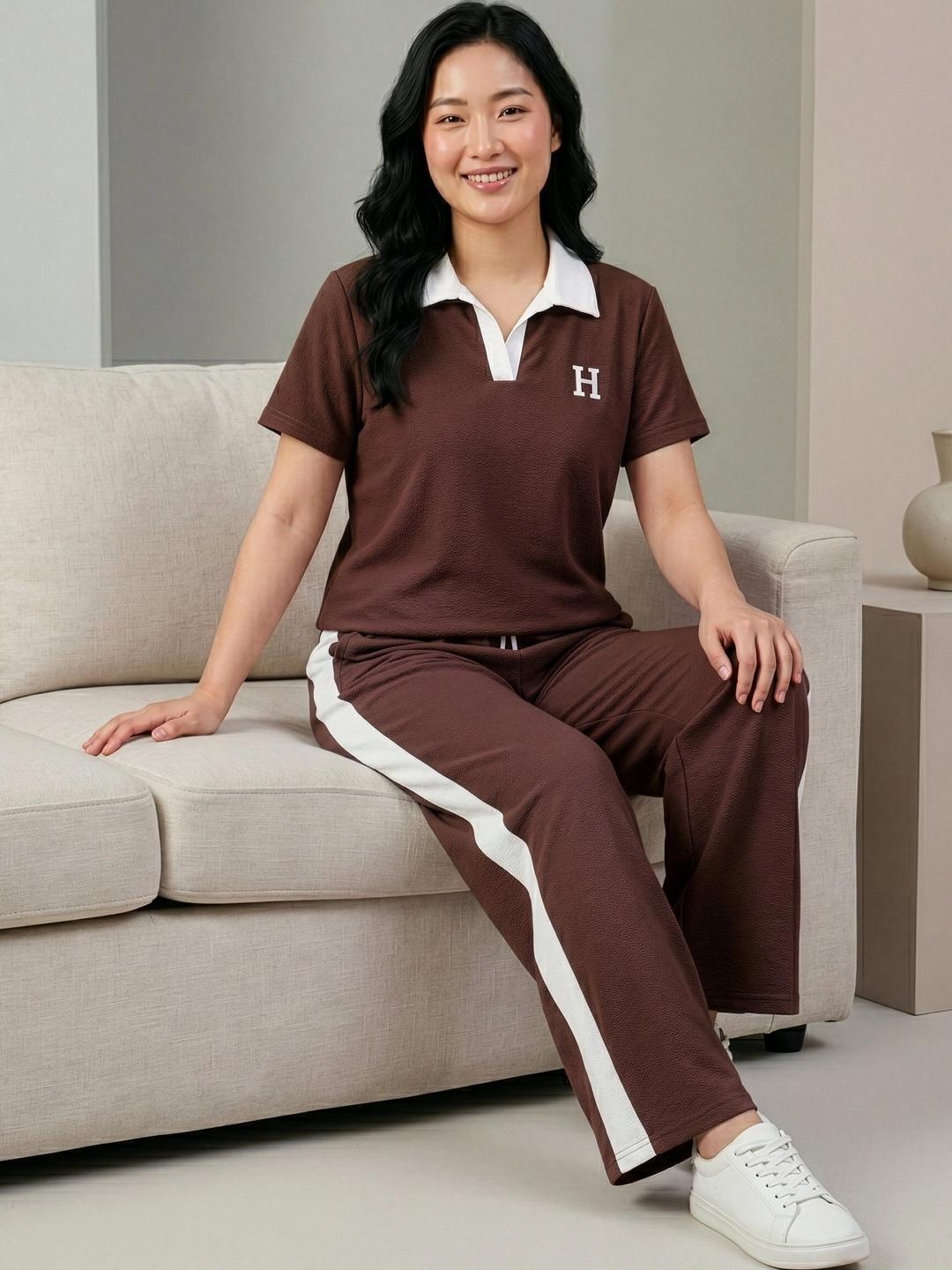 Buy Lugo Embroidered T Shirt With Trousers -  - Apparel for Women