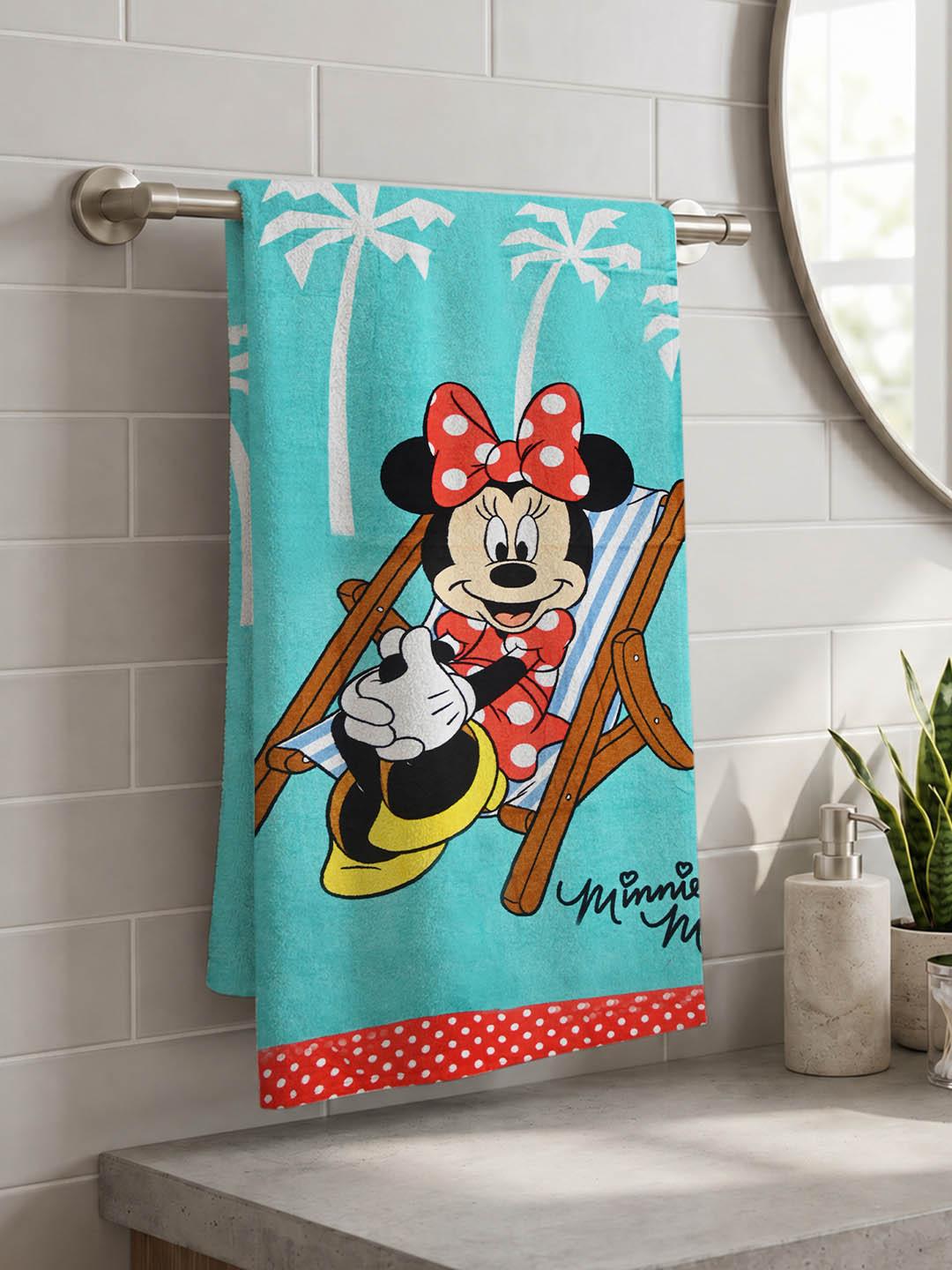 Buy PRAKARTIK Sea Green & Turquoise Blue 1 Printed Cotton 350 GSM Bath Towel -  - Home for Unisex Kids