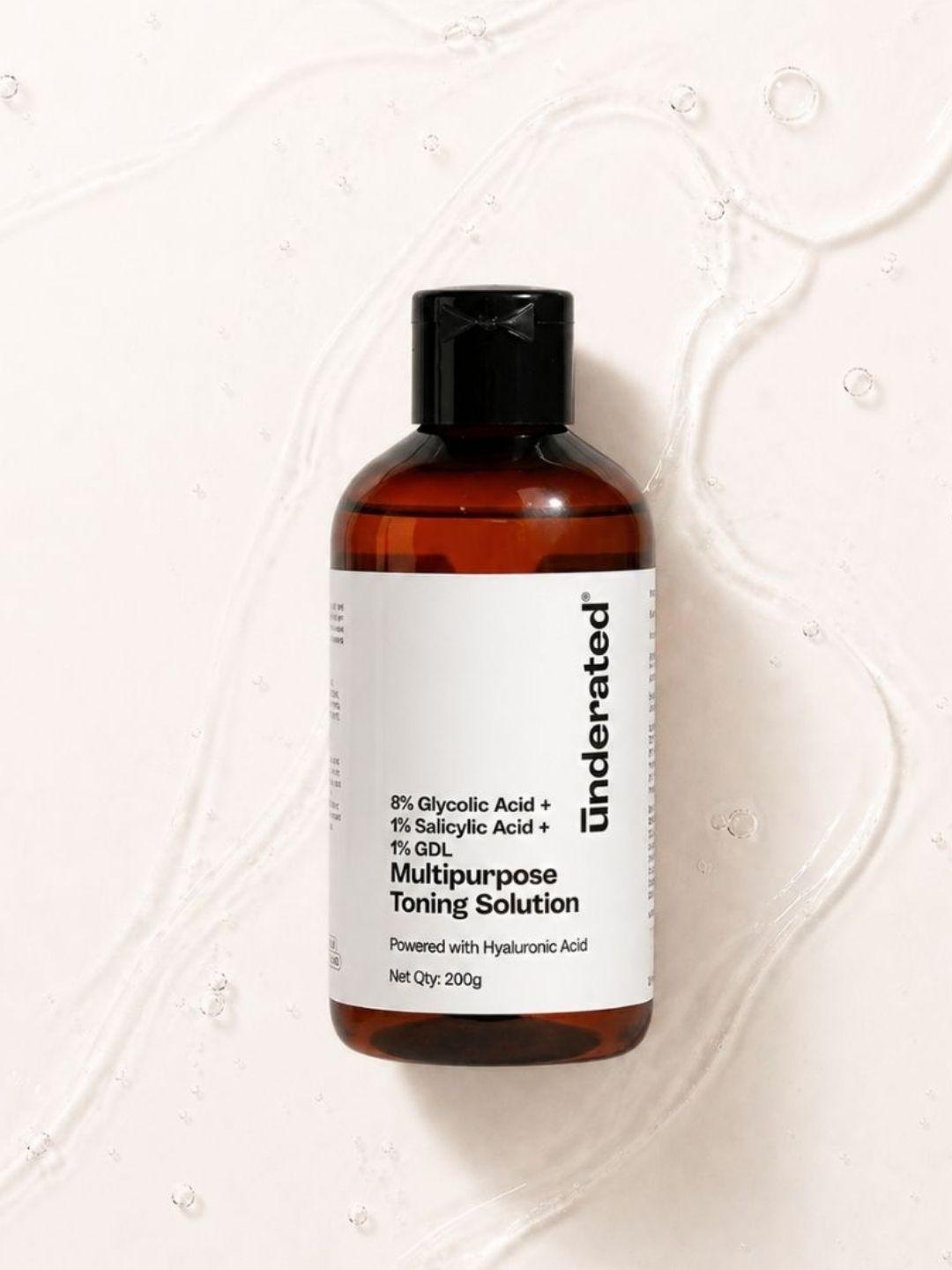 Underated 8% Glycolic Acid 1% Salicylic 1% GDL Exfoliating Toner 200g - Image 1