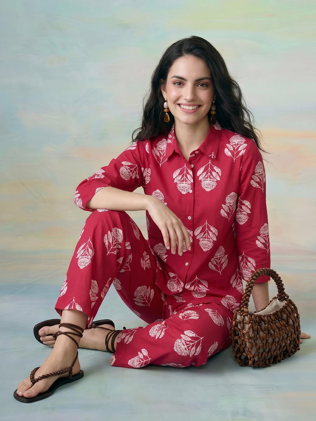 Buy ZACCAI Floral Printed Co Ords - - Apparel for Women