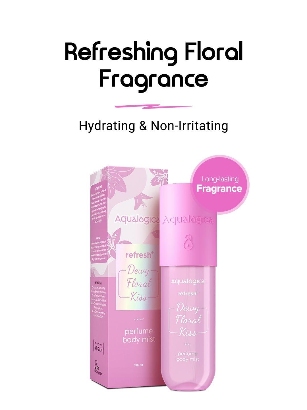Buy Aqualogica Refresh+ Dewy Floral Kiss Perfume Body Mist With Zemea & Hyaluronic Acid 150ml -  - Personal Care for Unisex