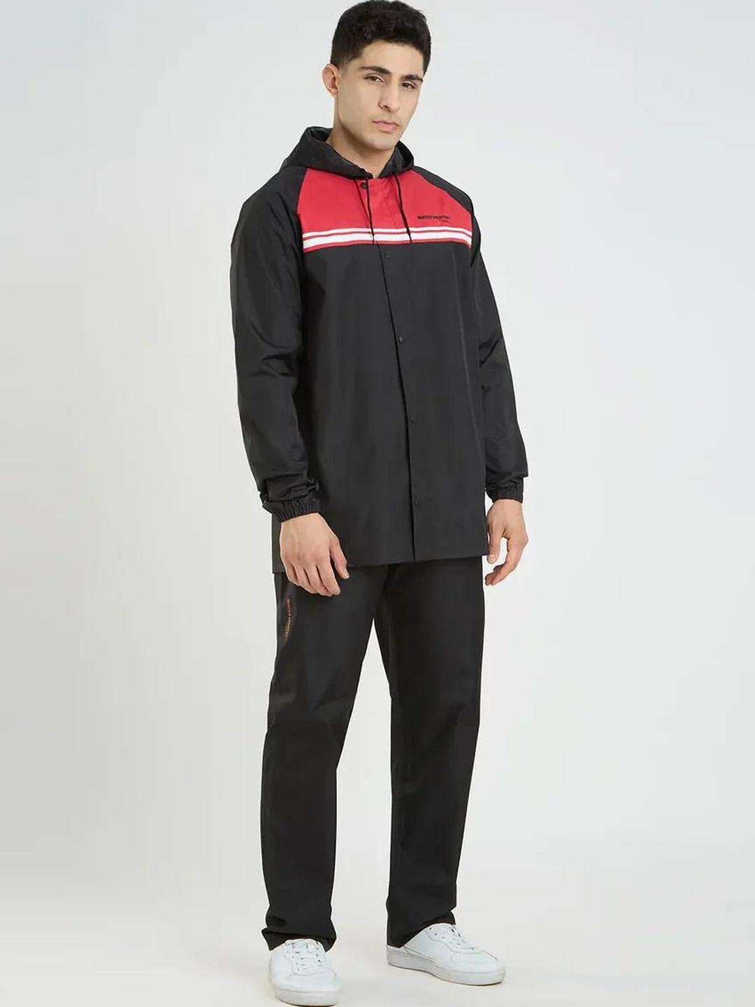 Buy Zeel Men Colourblocked Attached Hood Rain Suit - - Apparel for Men