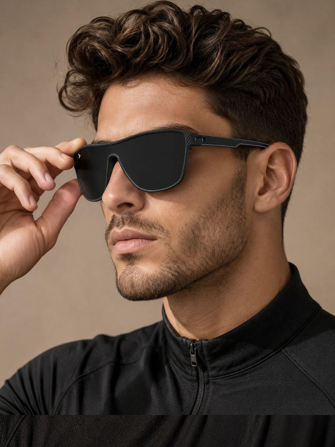 Buy OKNO Unisex Black Lens & Black Sports Sunglasses With - - Accessories for Unisex