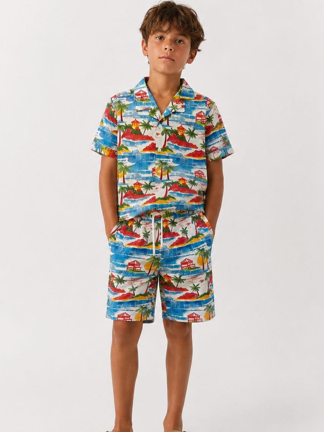 Buy Gini And Jony Boys Printed Shirt With Shorts -  - Apparel for Boys