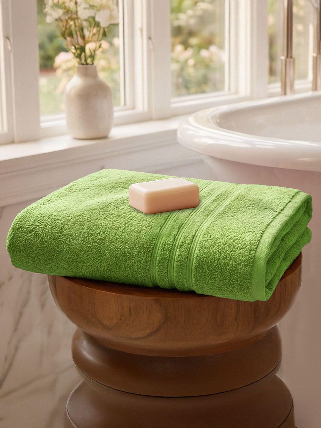 Buy MYTRIDENT 100% Cotton Green Solid 400GSM Super Soft Adult Regular Bath Towel 28x55In - - Home for Unisex