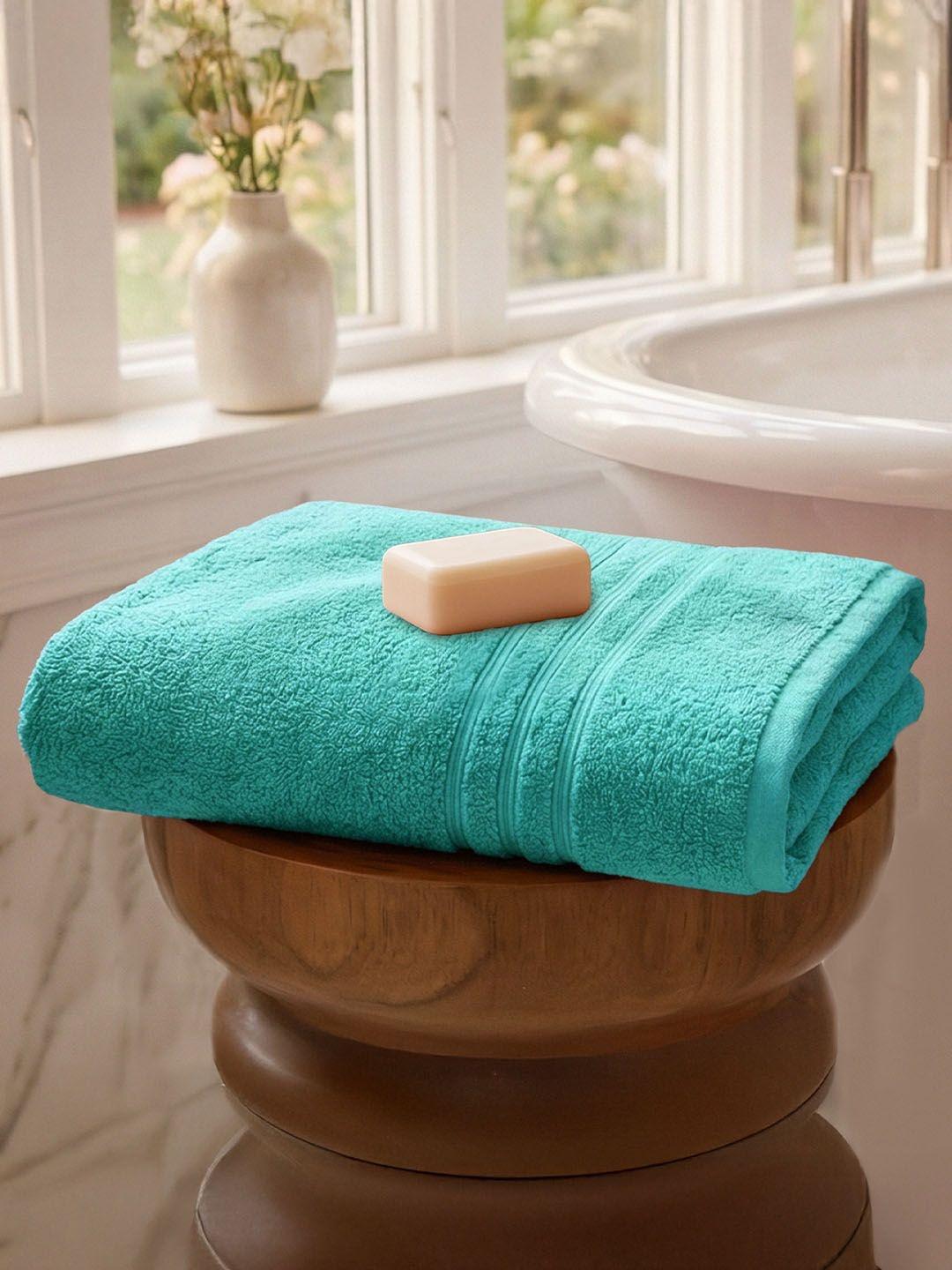 Buy MYTRIDENT Green Solid Pure Cotton 400GSM Super Soft Adult Regular Bath Towel 28x55In - - Home for Unisex