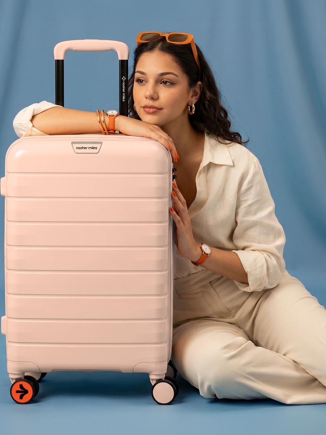 Buy Nasher Miles Vienna Cabin Peach 8 Wheels Hardside 55cm Suitcase Trolley Bag Small - - Accessories for Unisex