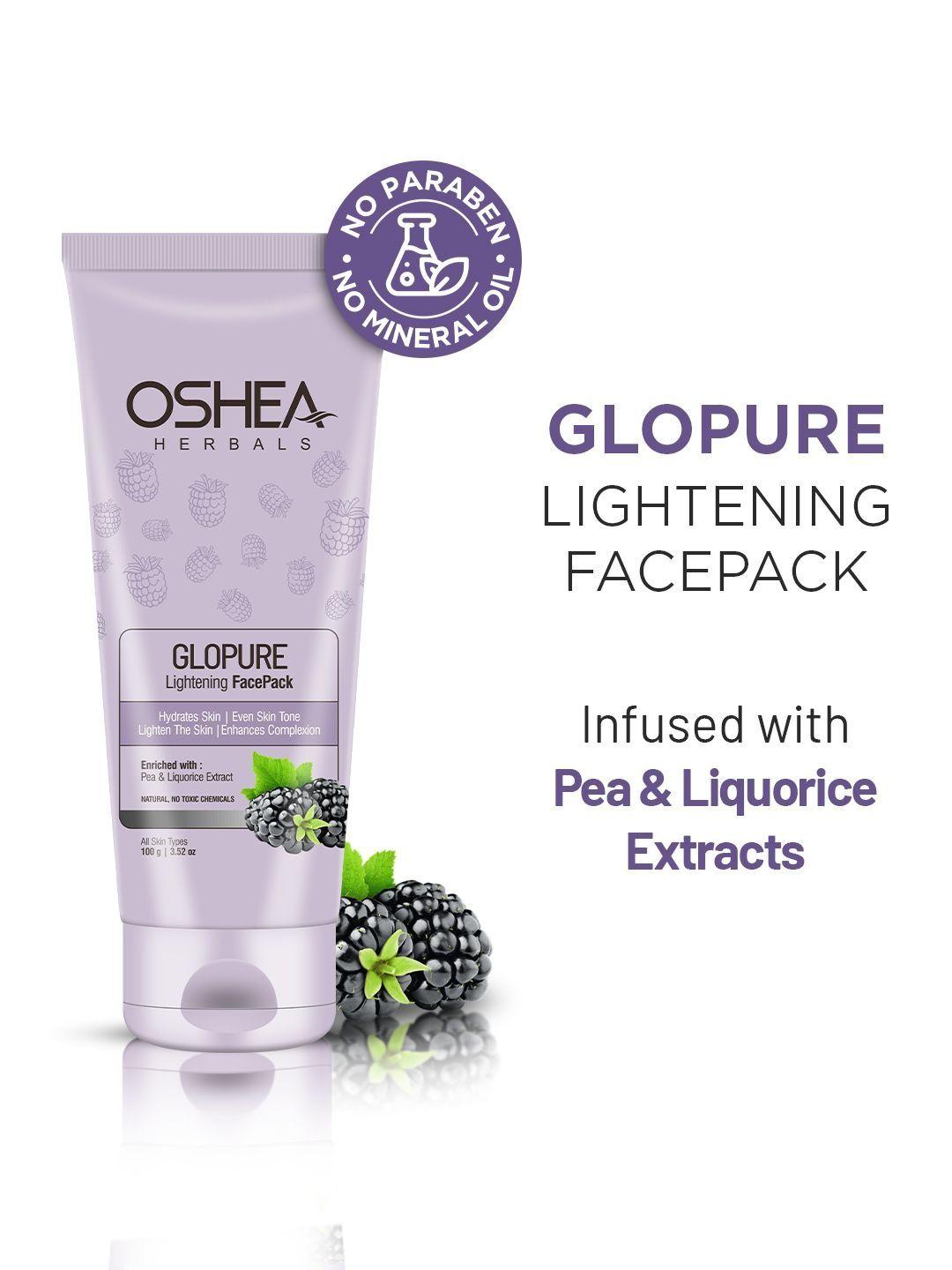 Buy Oshea Herbals Glopure Lightening Face Pack 100 G - - Personal Care for Unisex