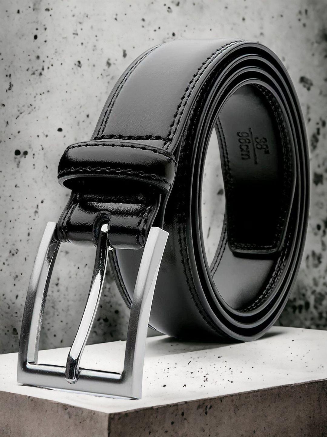 Buy The Roadster Lifestyle Co. Men Black Vegan Leather Belt - - Accessories for Men