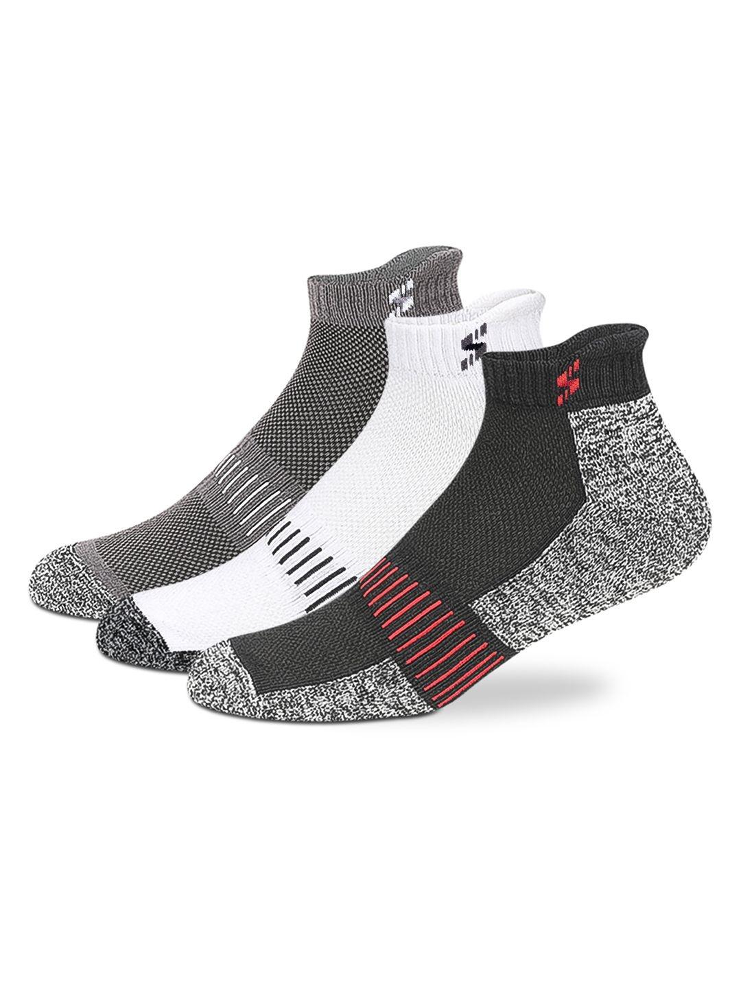 Buy Supersox Men Pack Of 3 Assorted Terry Cotton Ankle Length Socks -  - Accessories for Men