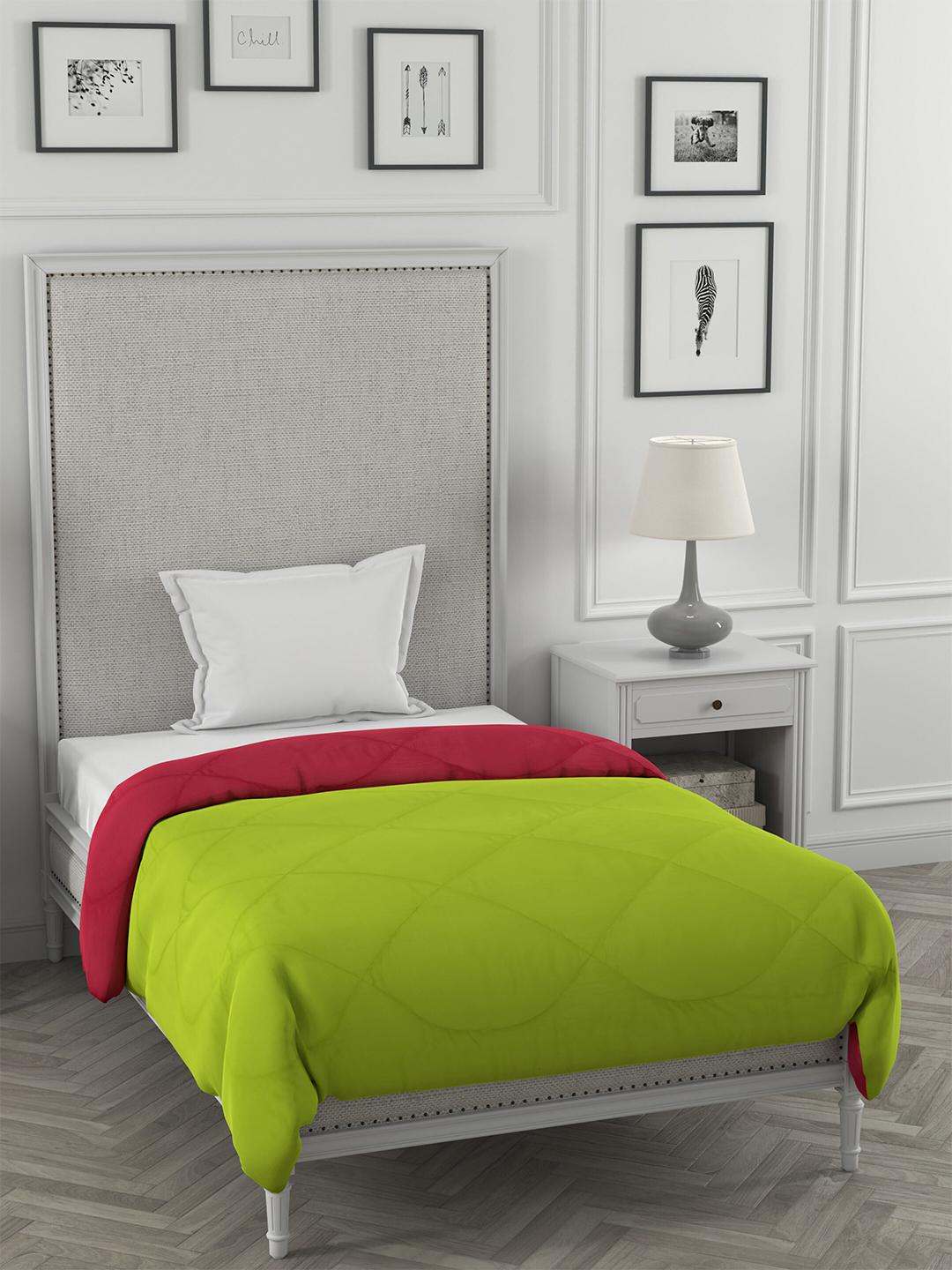 Buy JAIPUR FABRIC Green Microfiber Heavy Winter 250 GSM Single Bed Comforter -  - Home for Unisex