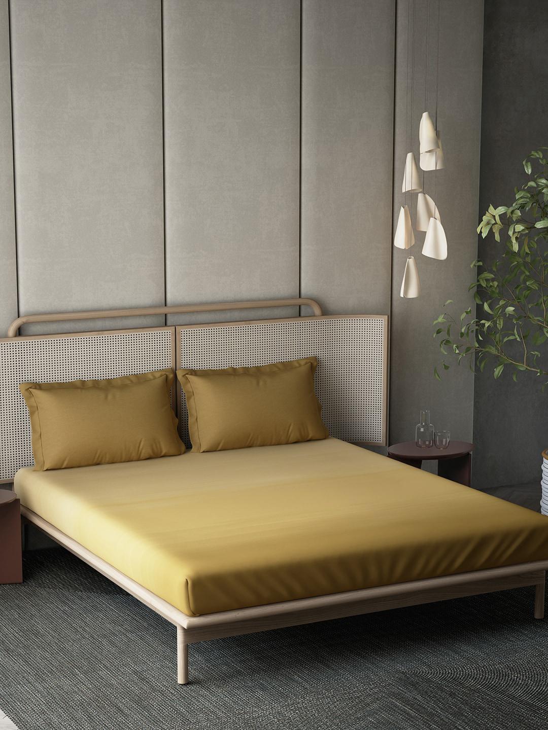 Buy DDecor Live Beautiful Beige Cotton 210 TC King Fine Bedsheet With 2 Pillow Covers 108 X 108 Inches - - Home for Unisex