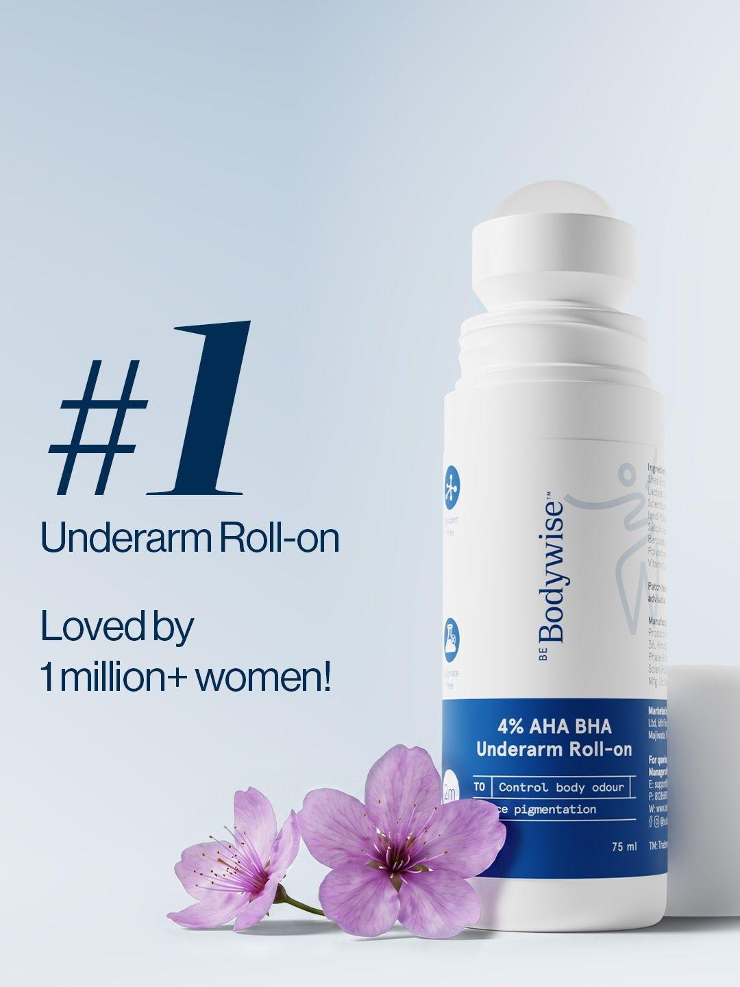 Be Bodywise 4% AHA BHA Underarm Roll-On Flora 75ml